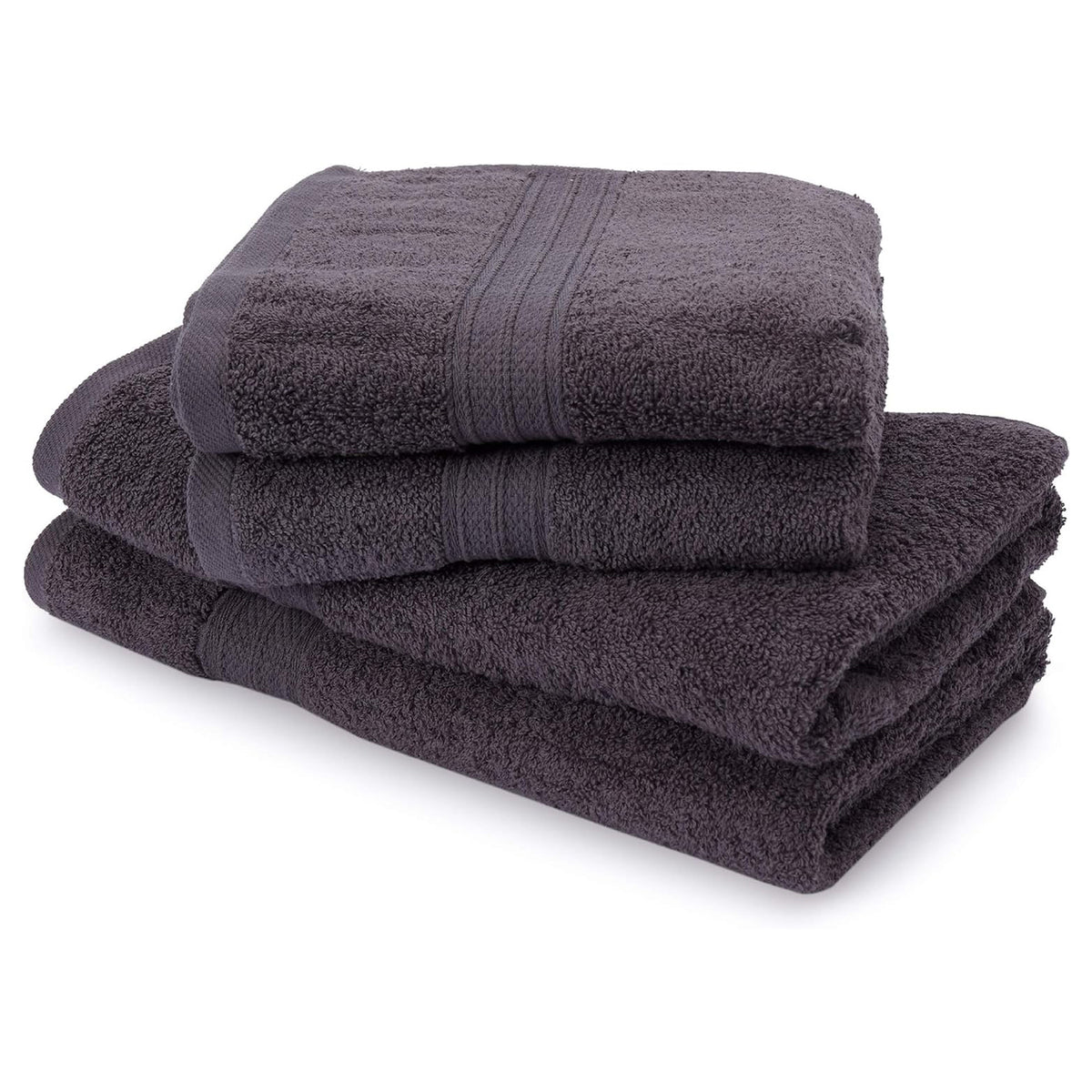 Premium Handtücher 4er-Set - 2 Handtücher 50 x 100 cm + 2 Badetücher 70 x 140 cm - Grau, weiche Baumwolle, saugfähig und langlebig.
