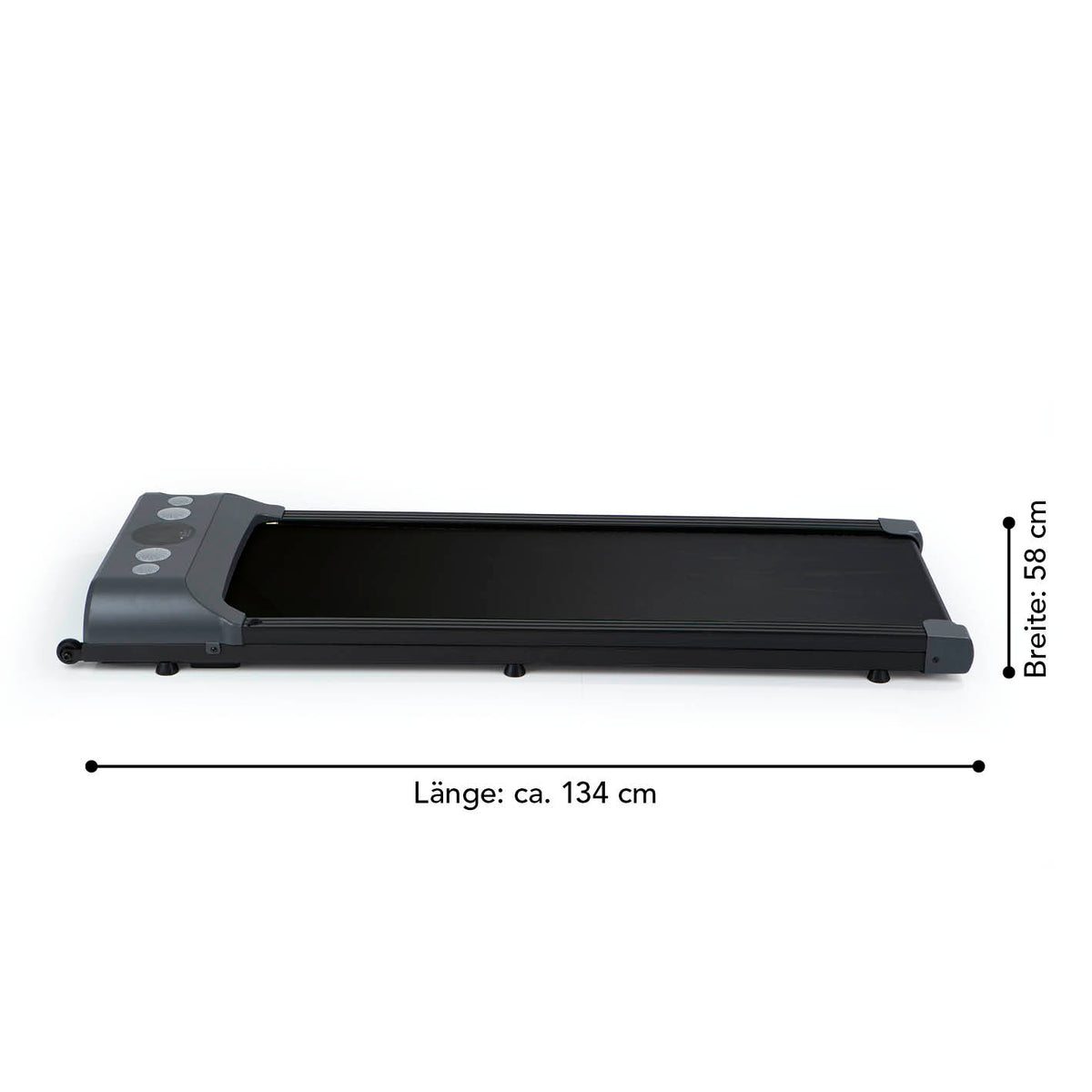 Laufband - 1-6km/h - Maximale Belastbarkeit von 100 kg, elektrisch, kompakt mit Display für Zeit, Entfernung, Geschwindigkeit und Kalorien.
