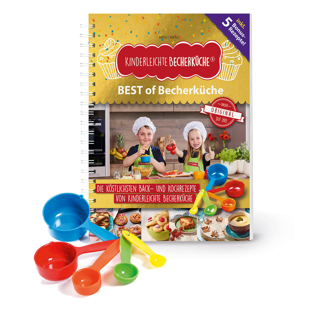 BEST of Becherküche mit 15 Rezepten, 5 Messbechern und Fotos zum Dokumentieren – ideal für Kinder ab 4 Jahren.