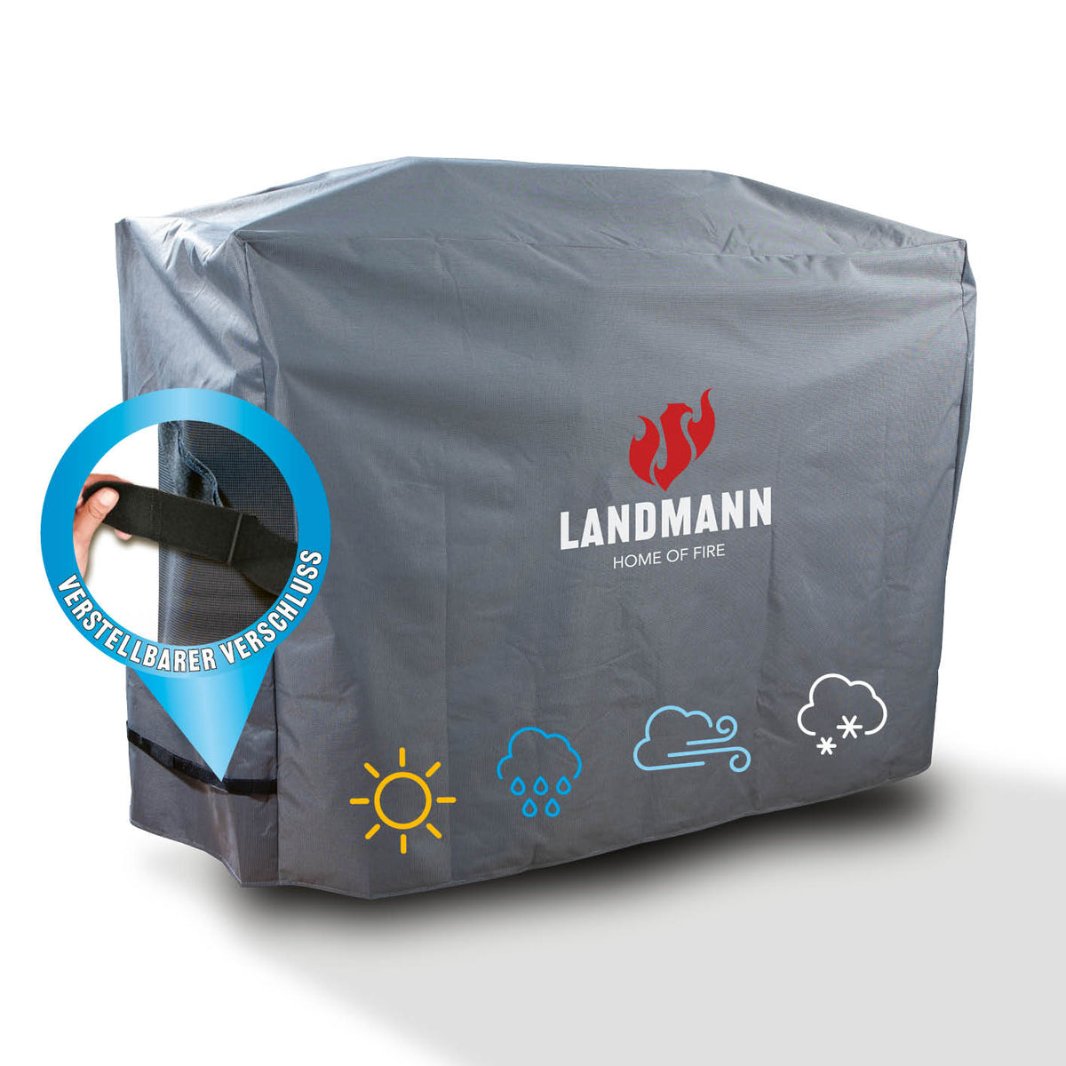 Premium Wetterschutzhaube - 62 x 148 x 120 cm, wasserdicht, UV-beständig und kältefest mit verstellbarem Verschluss.