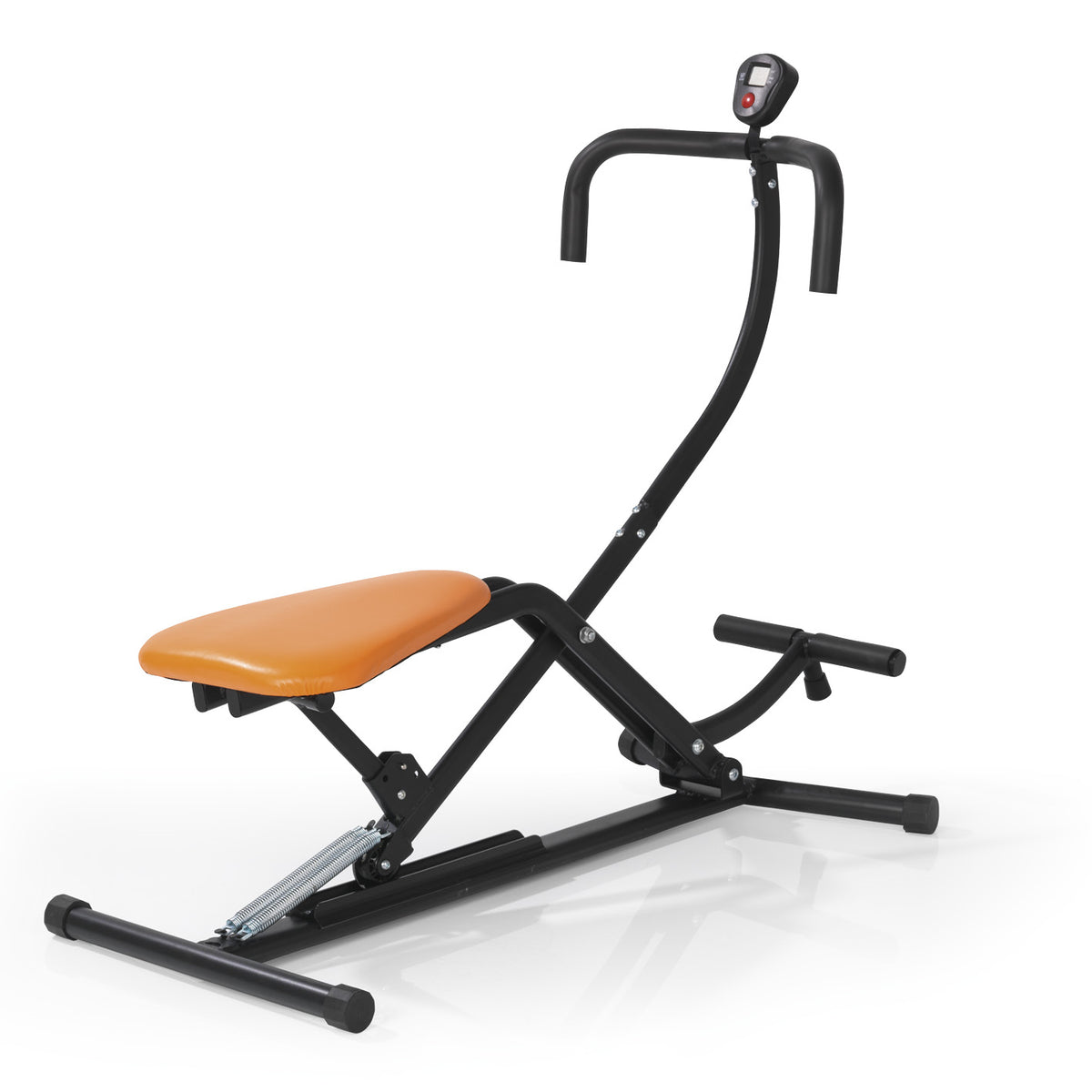 Trainingsgerät Crunch & Glide zur Kräftigung mit Eigengewicht, digitaler Anzeige, platzsparend zusammenklappbar, für Brust, Bauch, Beine und Arme.