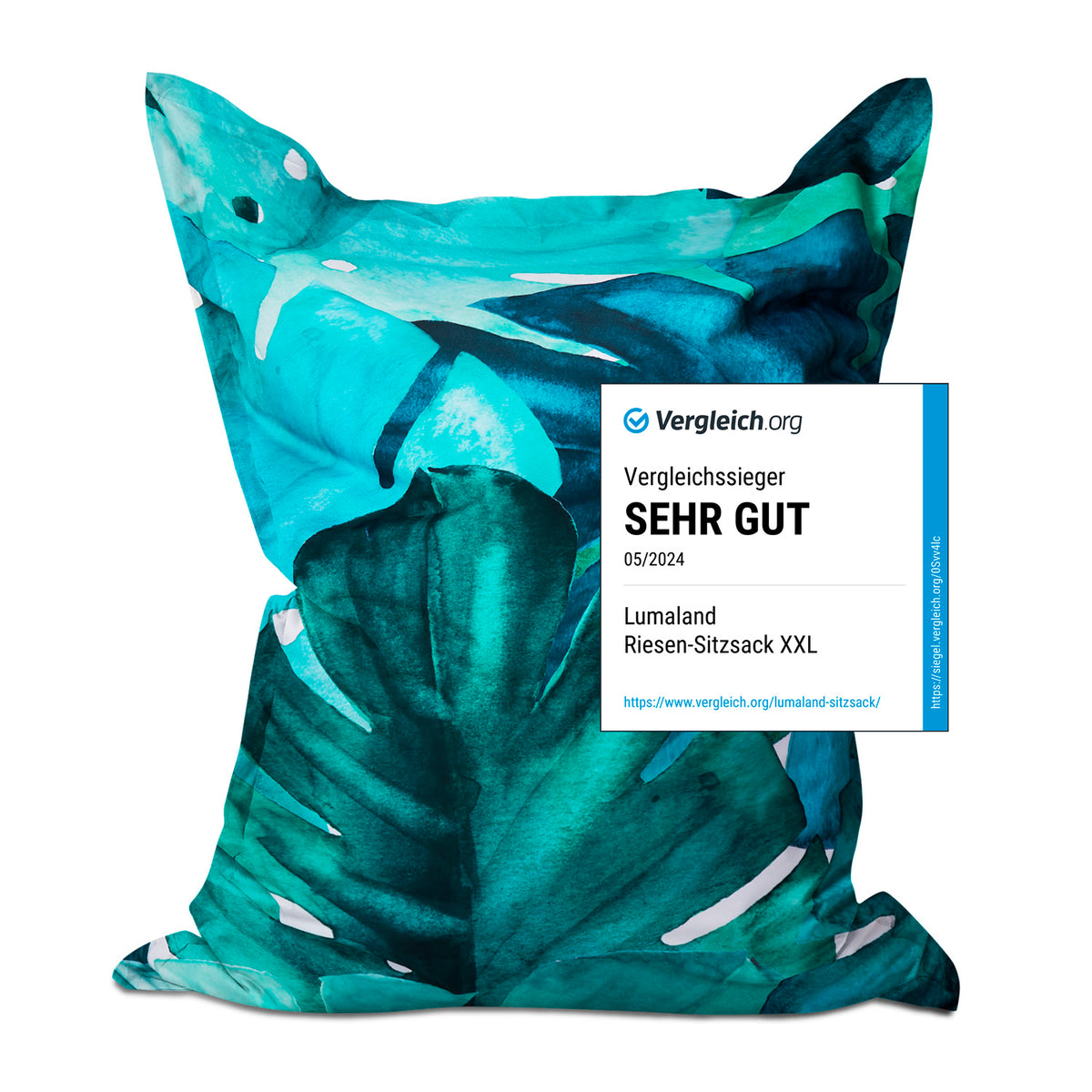 Sitzsack Classic XXL (380 L) Special Edition Botanical mit modernem Design, robusten Nähten und pflegeleichtem Material, drinnen und draußen nutzbar.