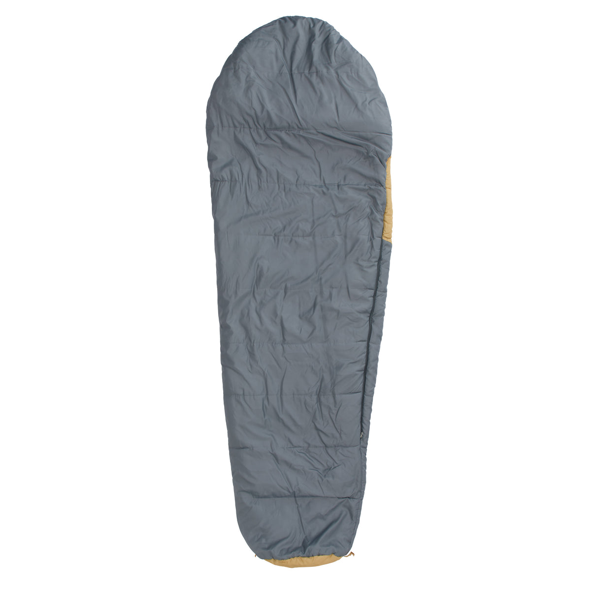 Camping Schlafsack Classic - Mumienschlafsack 230x80x55 cm, wasserabweisend, atmungsaktiv, mit Kordelzug und Packsack, Curry.