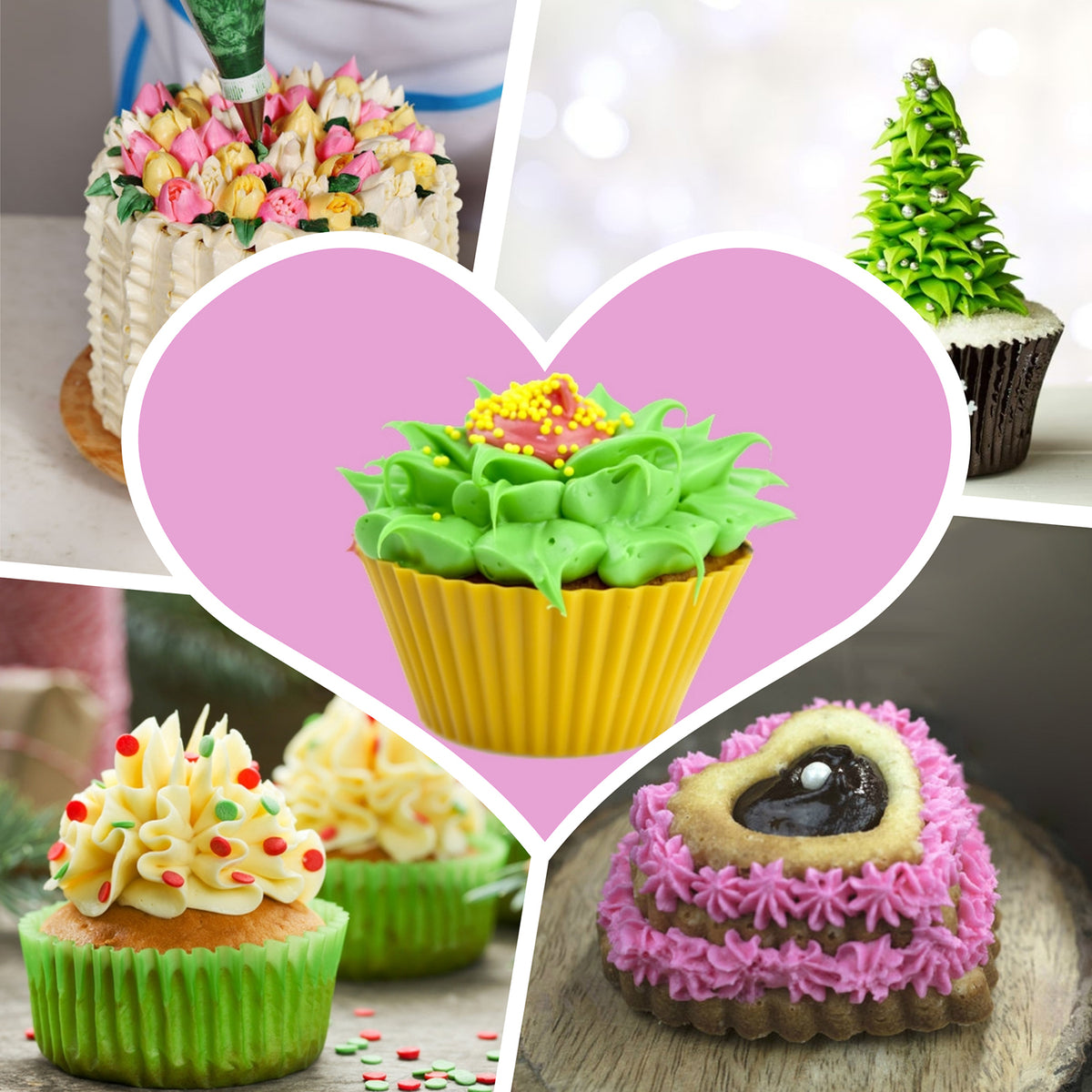 Spritztüllen-Set - 29-teilig zum Torten- und Cupcake-Dekorieren mit verschiedenen Spritztüllen und Spritzbeuteln für kreative Backideen.