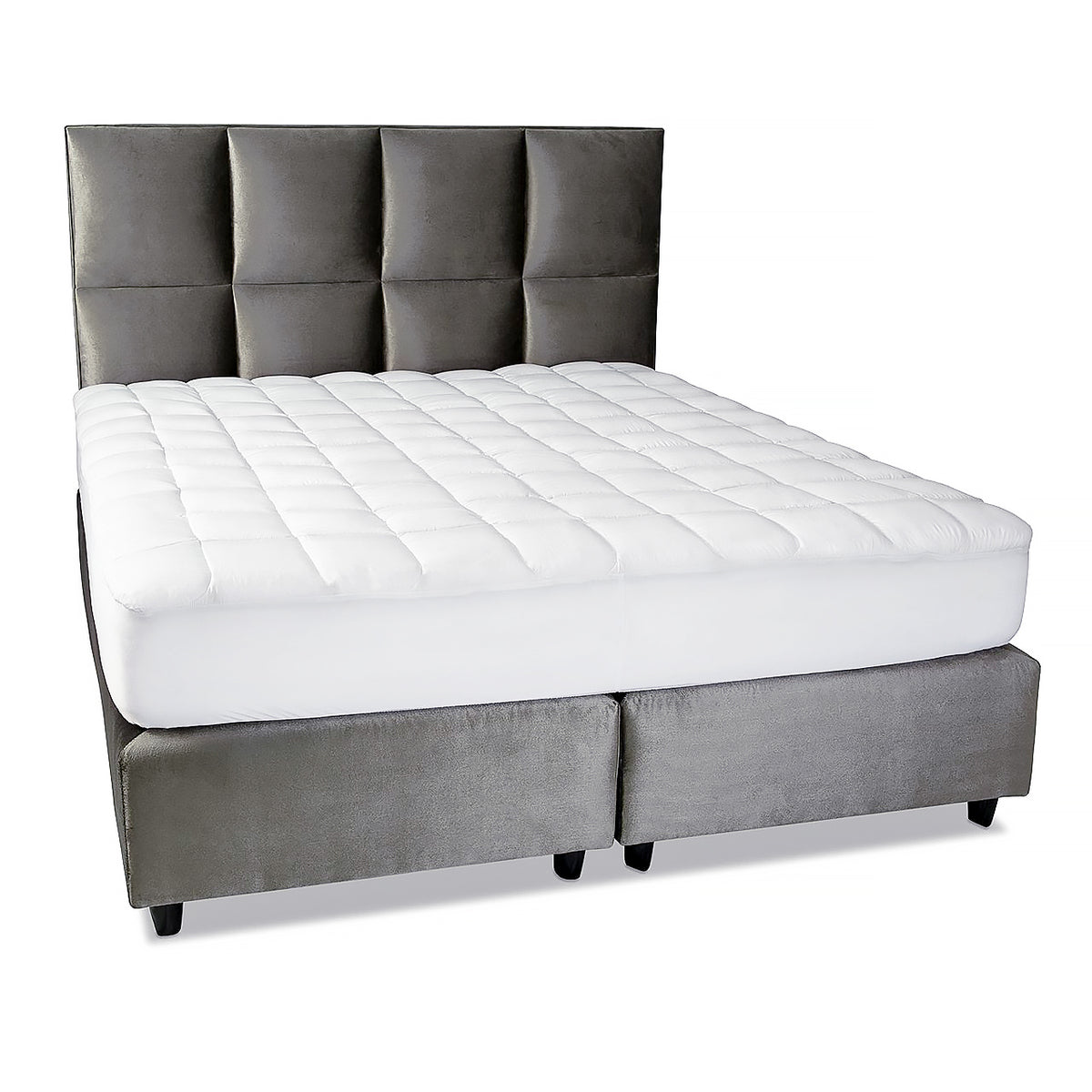 Comfort Line Matratzenauflage / Matratzenschoner / Soft-Topper 200x200 cm Weiß, gesteppte Mikrofaser, elastische Bänder, hygienisch, waschbar.