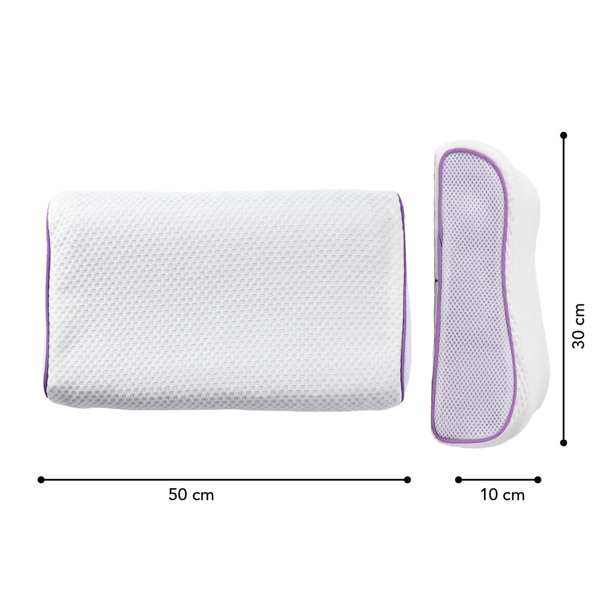 Gel-Nackenkissen Kissen mit Wabenstruktur und Gelschicht, ergonomisch geformt, atmungsaktiv, waschbar bis 40 °C, ideal für Nackenstütze.