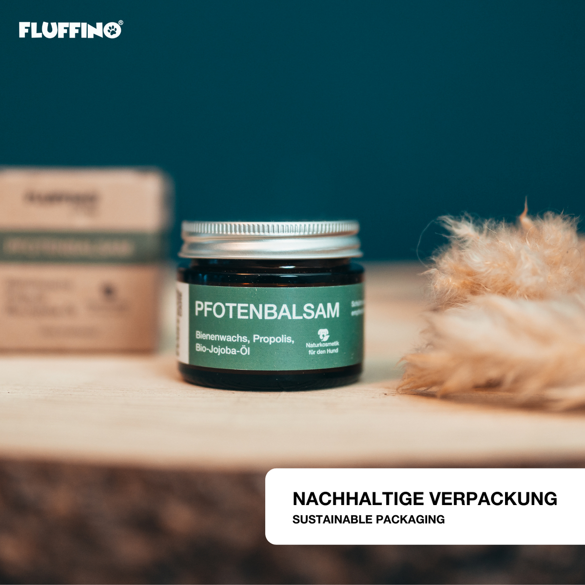 Pfotenbalsam - 50 ml - 100% natürlicher Pfotenschutz aus Bienenwachs, Propolis und Bio-Jojobaöl für empfindliche Hundepfoten.