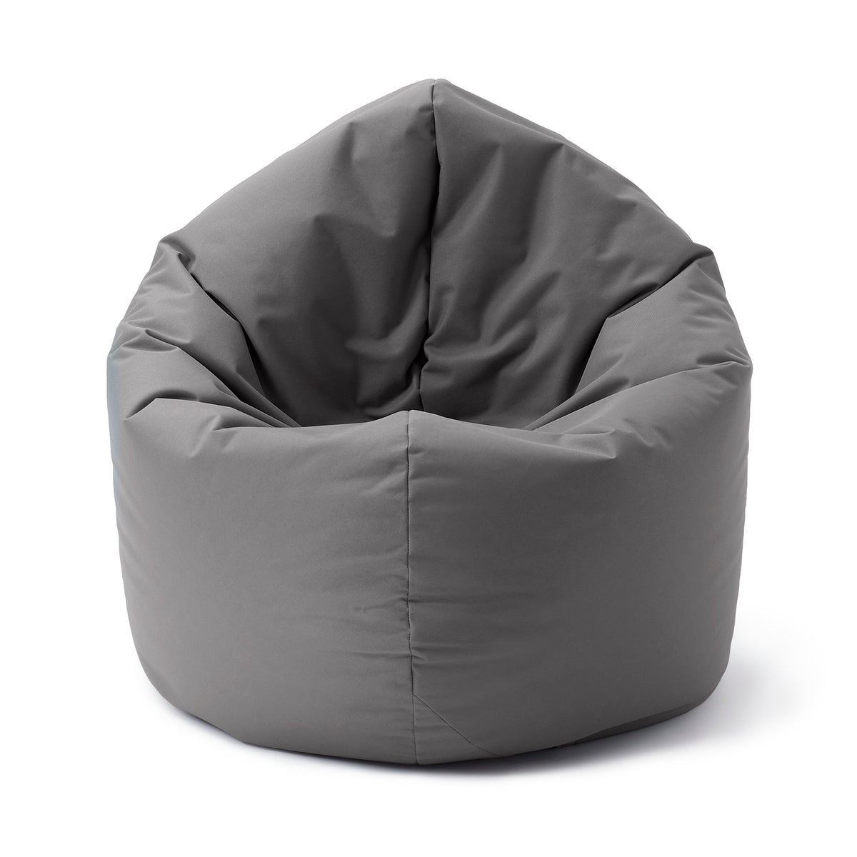 Sitzsack Drops (300 L) - Grau, leichter, langlebiger Sitzsack für drinnen und draußen mit hochwertiger EPS-Füllung und verdecktem Reißverschluss.