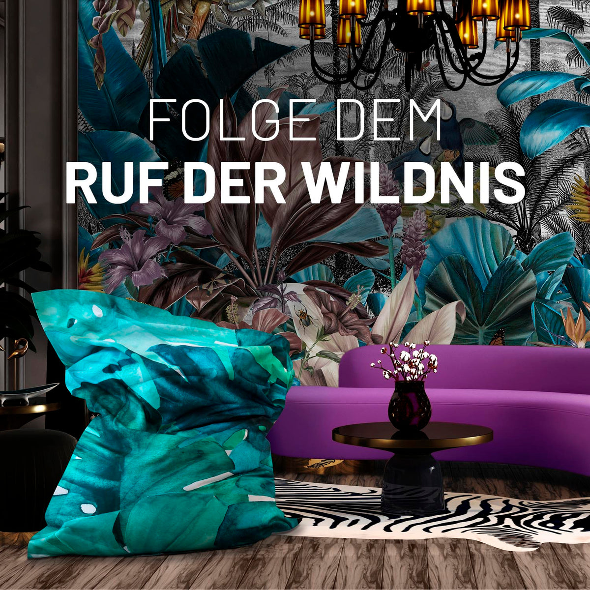 Sitzsack Classic XXL (380 L) in Botanical-Design, modern, multifunktional für drinnen und draußen, mit pflegeleichtem Material und verdecktem Reißverschluss.