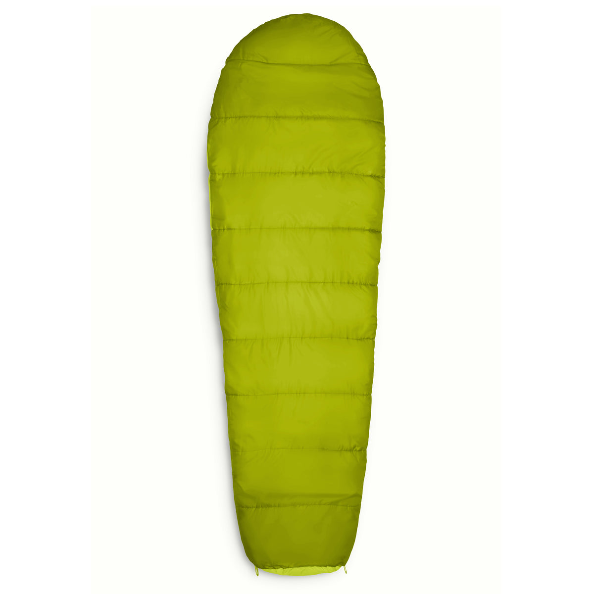 Camping Schlafsack Small & Light in Hellgrün, wasserabweisend, Mumienschlafsack 220x80x50 cm mit Tasche ideal für Outdoor und Camping.