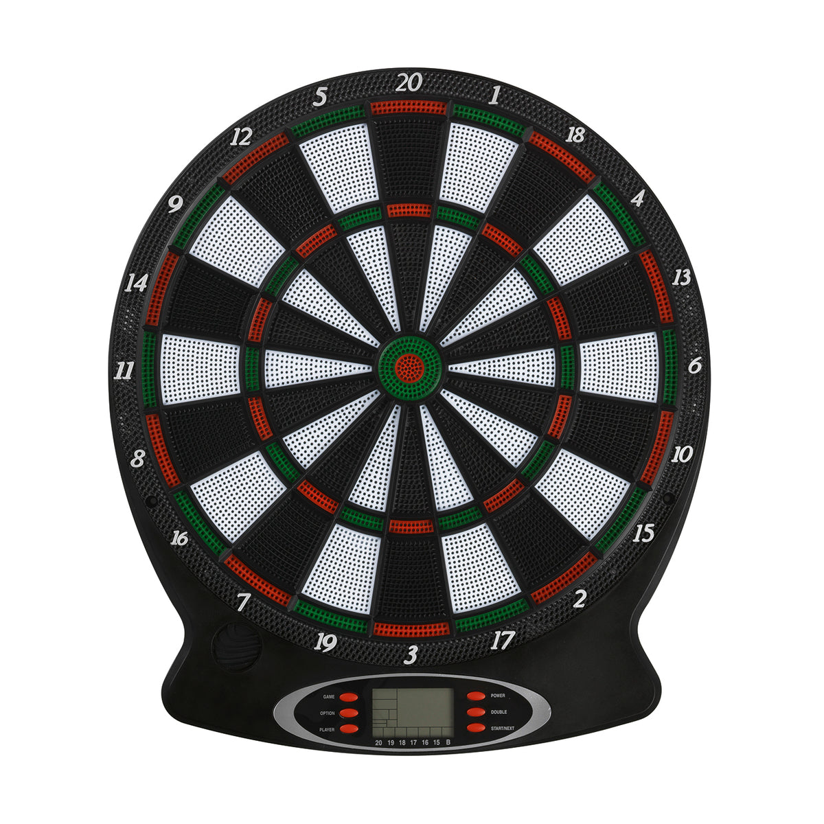 Dartscheibe mit 6 Pfeilen und 6 Ersatzspitzen + Batterien, elektronische Anzeige, 18 Spiele, Soundeffekte, für 1-8 Spieler.