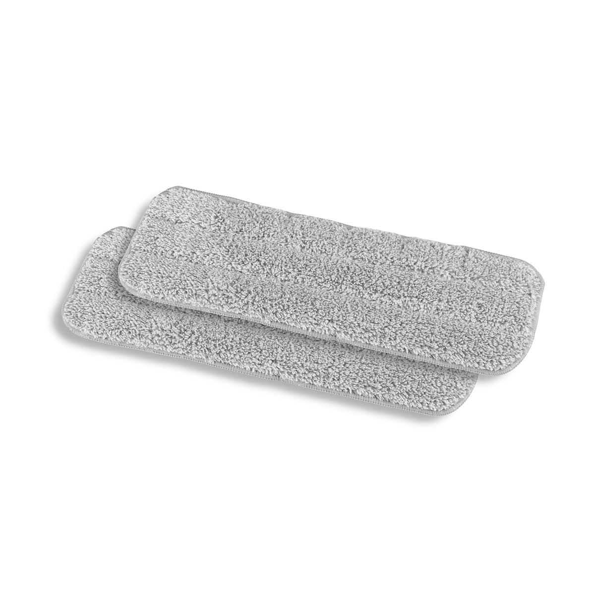 Ersatz-Mopp 2er-Set für Wischsystem Flat-Mopp mit langlebigen Mikrofasern, waschbar bei 40 °C, ideal für Hart- und Parkettböden.