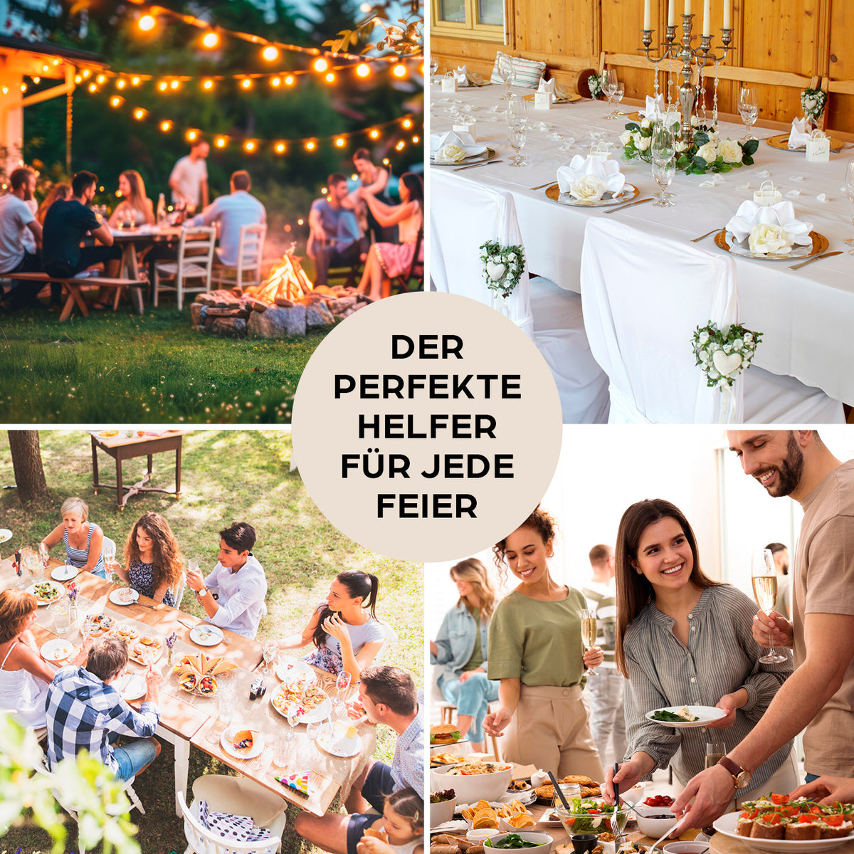Buffetwärmer – 3 × 1,5 l ideal für Partys und Buffets, hält Speisen warm mit drei Edelstahlbehältern und einstellbarer Temperatur.