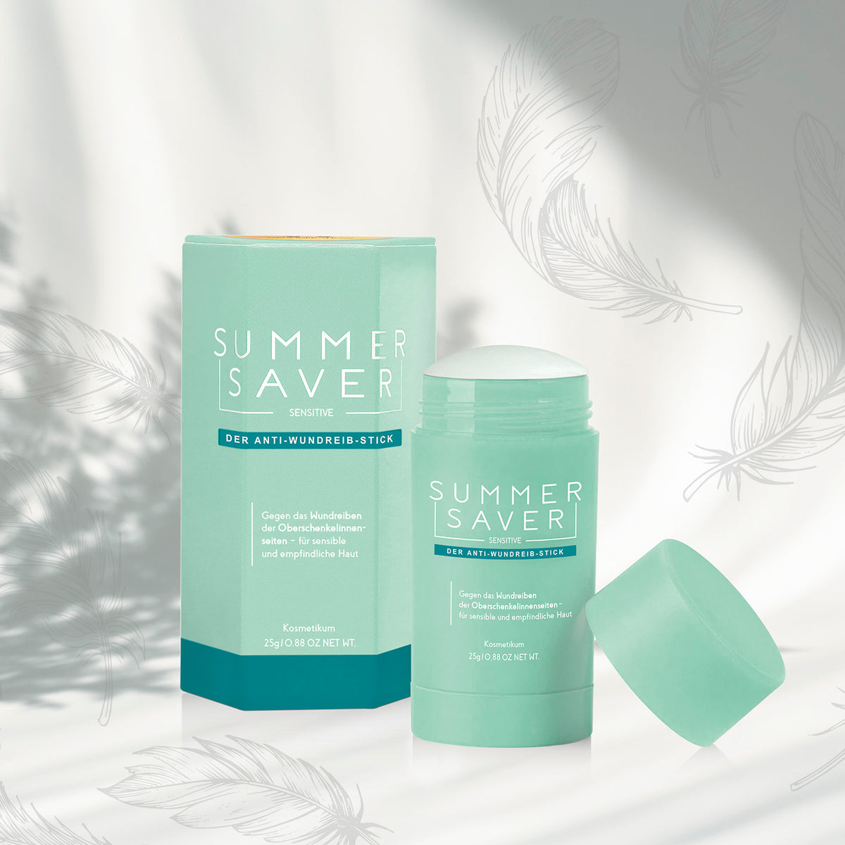 Anti-Wundreib-Stick sensitive - 25g von SUMMERSAVER schützt sensible Haut mit Panthenol, Aloe Vera und Vitamin E.