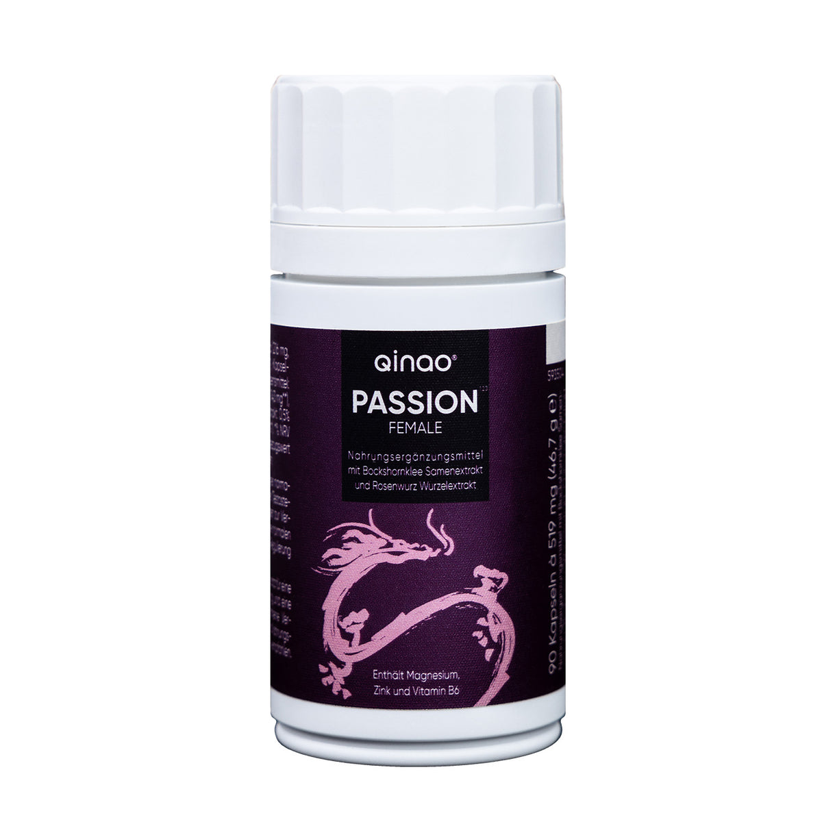 Nahrungsergänzungsmittel FEMALE - 90 Kapseln mit Vitamin B6, Zink, Rosenwurz und Bockshornklee, vegan und glutenfrei.
