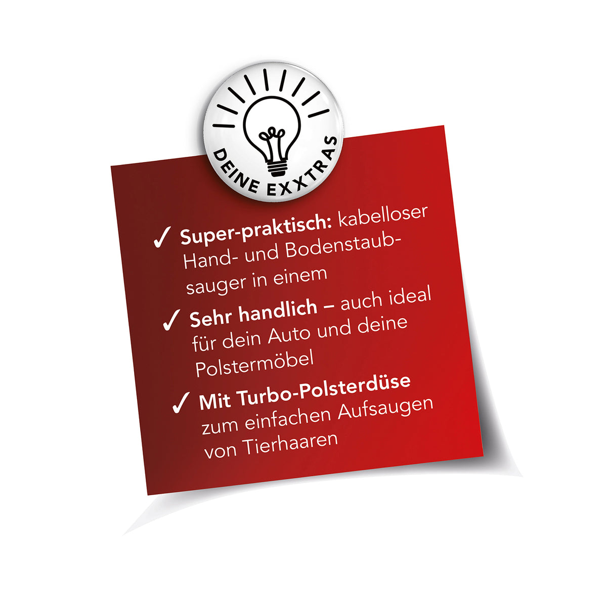 Akku-Zyklon-Staubsauger Pet Star orange/silber – kabelloser Hand- und Bodenstaubsauger mit Turbo-Polsterdüse für Tierhaare.
