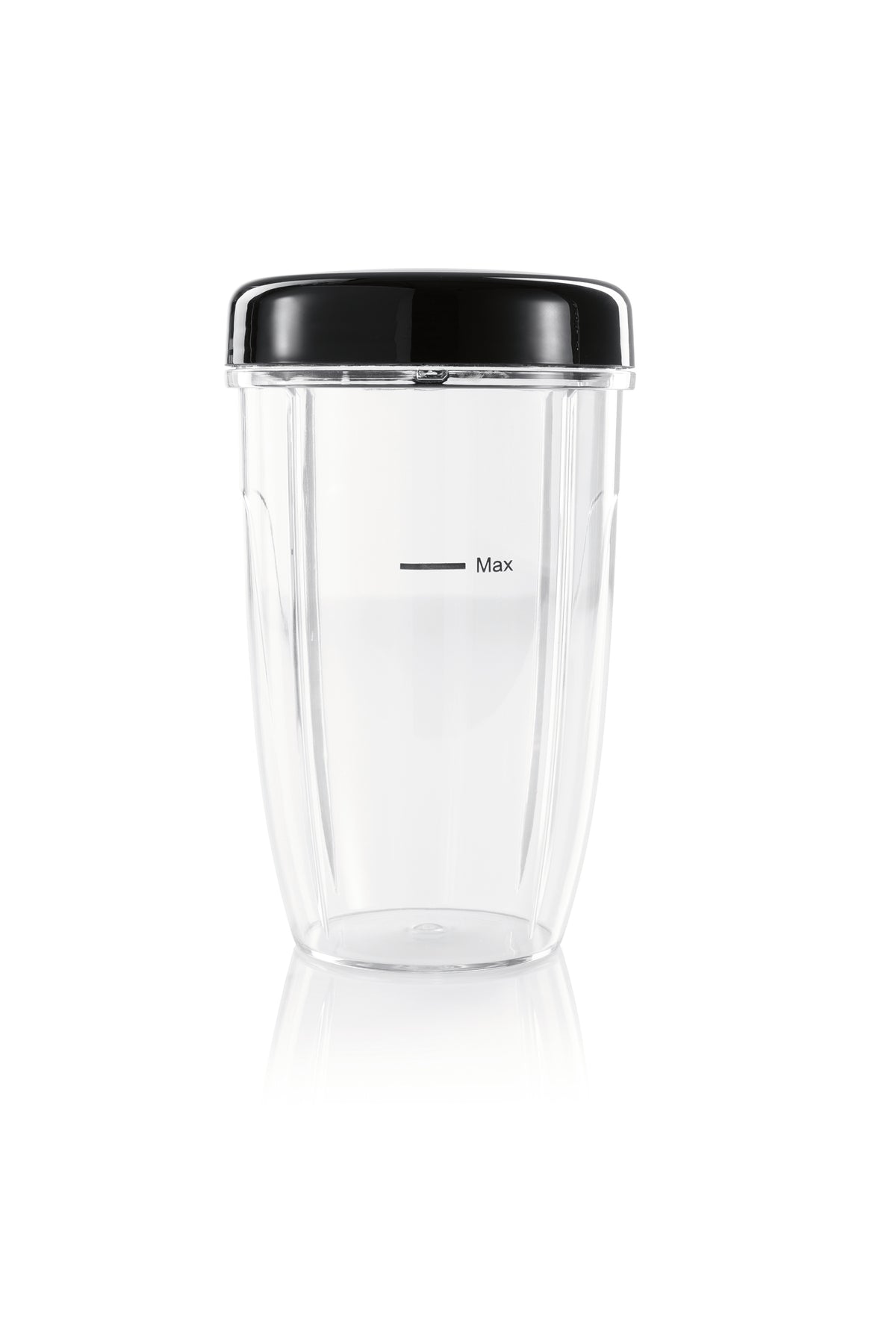 Zubehörset L für Nutrition Mixer Pro 1.000 - Schwarz mit transparentem Becher und schwarzem Deckel, spülmaschinengeeignet.