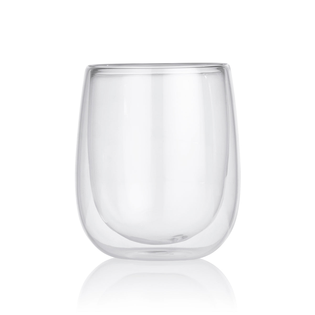 Thermoglas Set 4-tlg. - Doppelwandiges Borosilikatglas, wärmeisolierend, 250 ml Fassungsvermögen, ideal für Cappuccino und Latte Macchiato.
