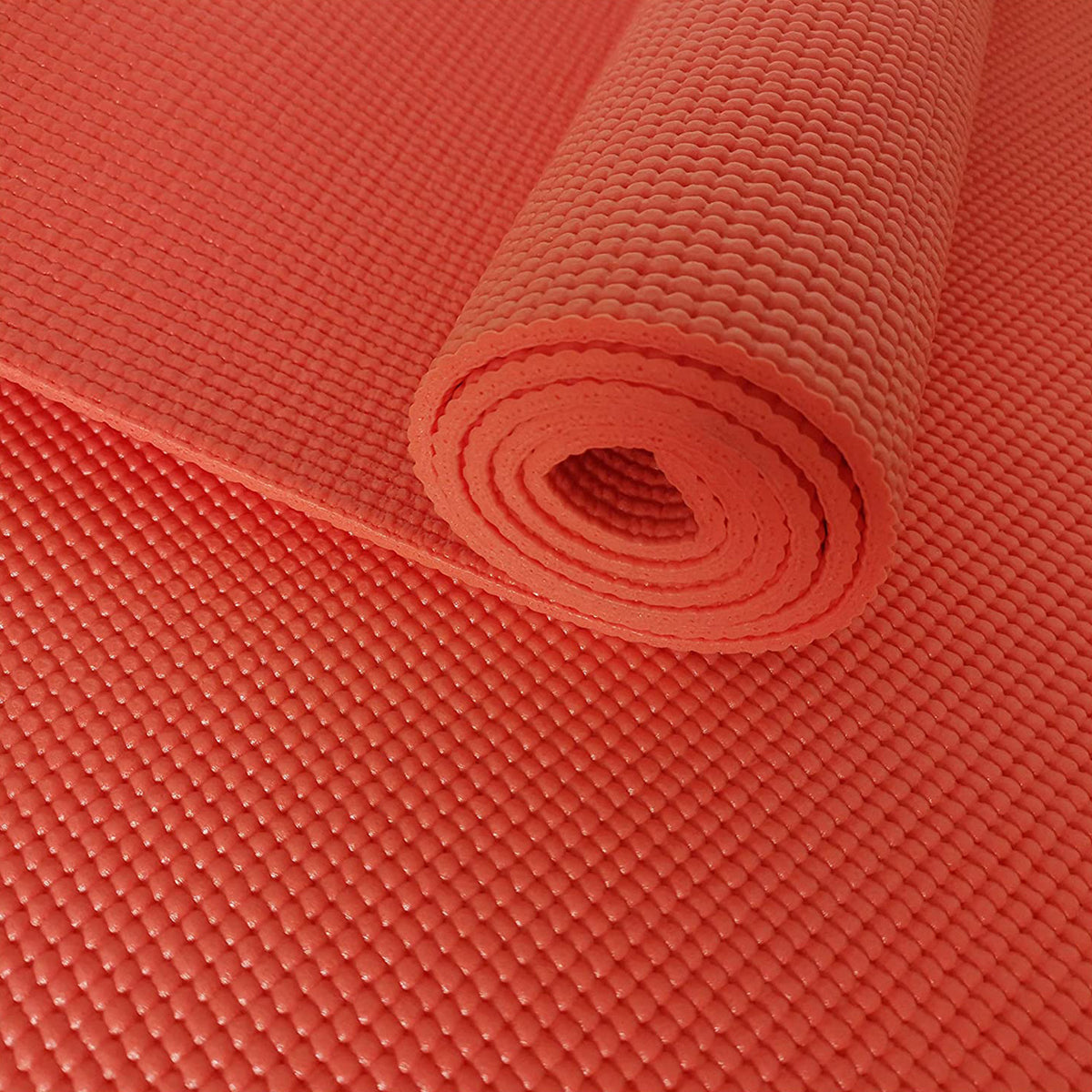 Fitnessmatte Yogamatte "Annapurna Comfort" orange 183x61 cm aus rutschfestem, pflegeleichtem NBR-Schaumstoff für Pilates & Workout.