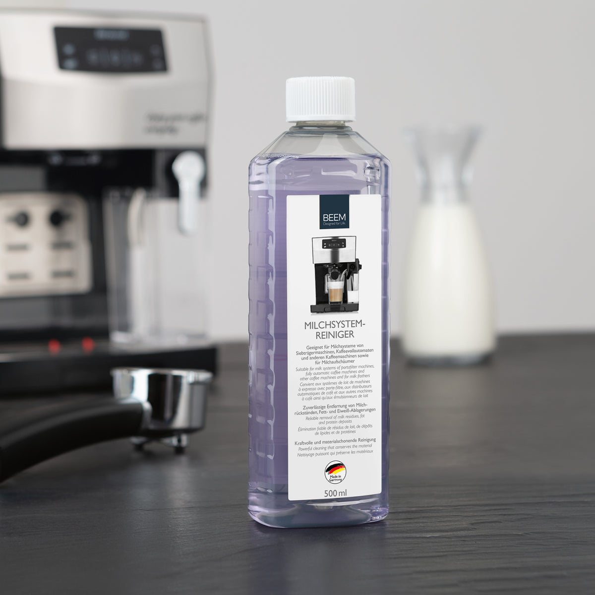 MILCHSYSTEMREINIGER - 3er-Set (3x 500 ml) zur Reinigung von Milchsystemen bei Kaffeevollautomaten und Siebträgermaschinen.