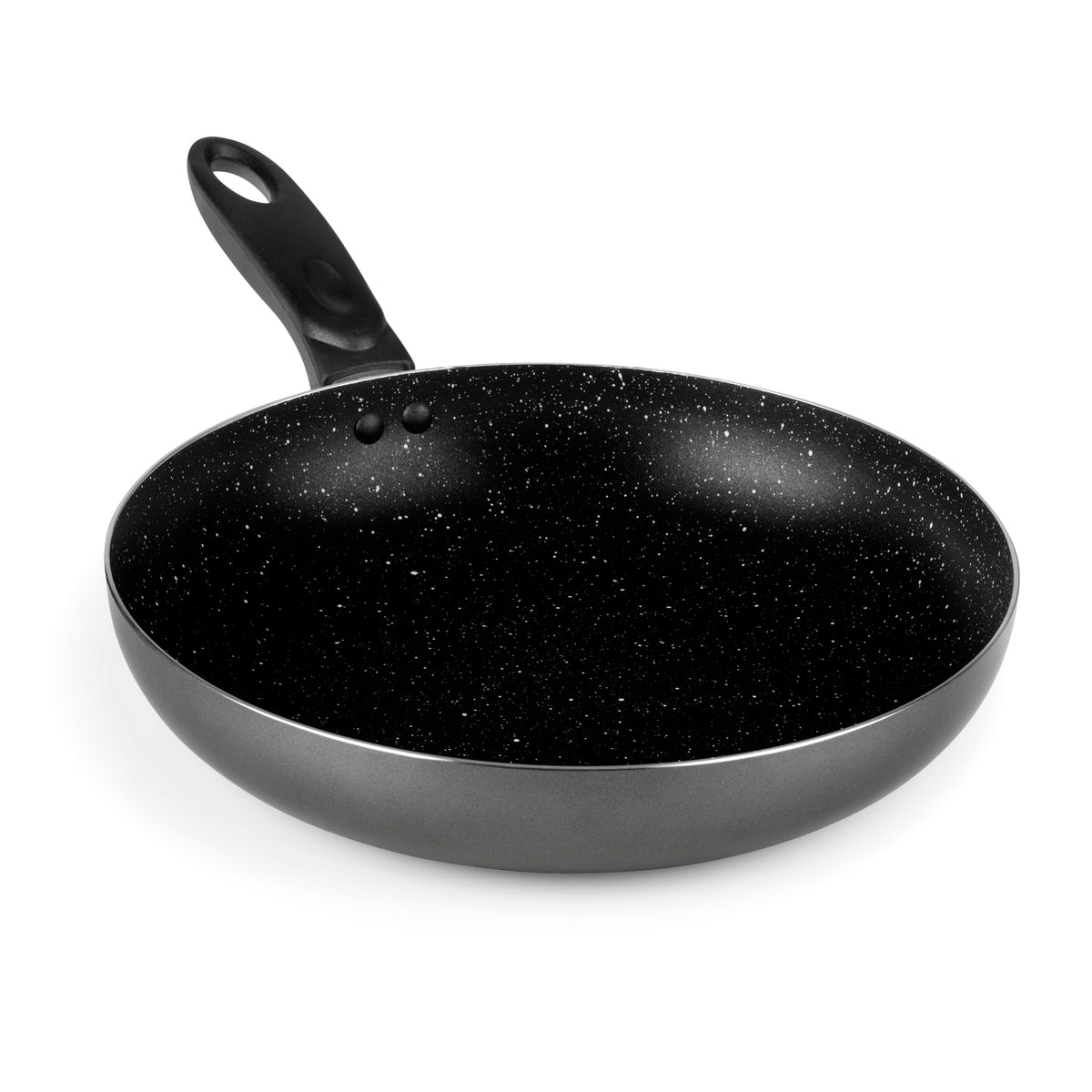 Aluminium-Pfanne mit Cool-Touch-Griff - 28 cm - anthrazit, antihaftbeschichtet, hoher Rand, spülmaschinengeeignet, backofentauglich bis 150 °C.