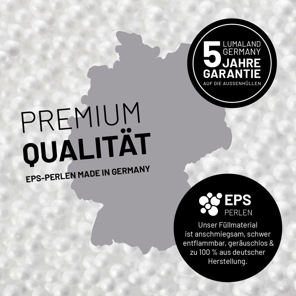 Sitzsack GIANT aus der Cord-Reihe - Beige mit Premium EPS-Perlenfüllung, 5 Jahre Garantie, robust und made in Germany.