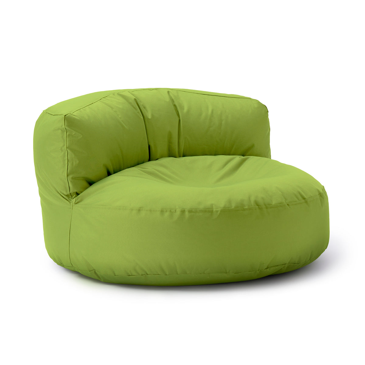 Sitzsack Lounge (320 L) Grün, gemütlich und modern, für drinnen & draußen, leicht, pflegeleicht, mit verdecktem Reißverschluss.