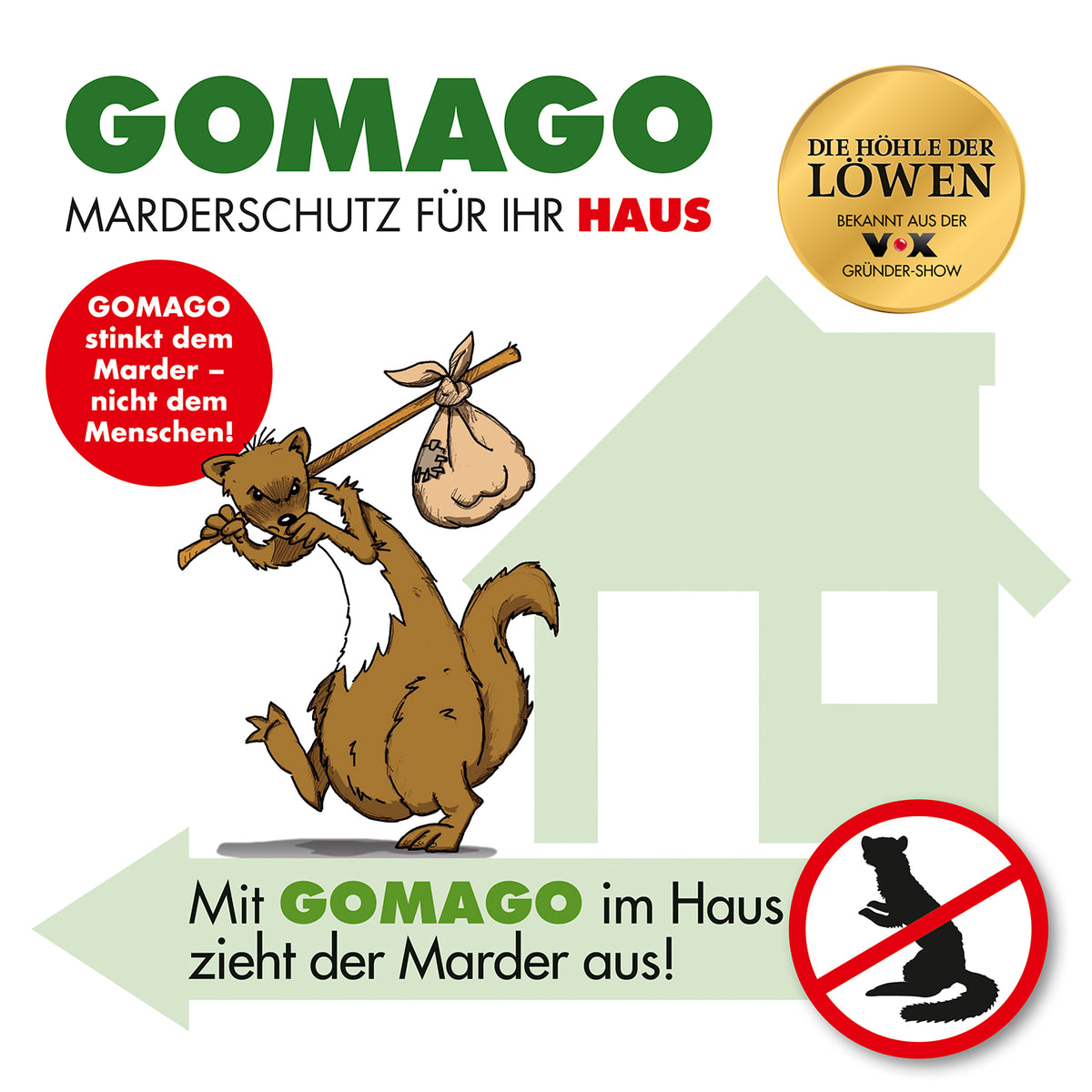 Mardervergrämung Haus - 4er-Set mit Duftstoff gegen Marder, sofort anwendbar, ca. 6 Monate wirksam, schützt vor Folgeschäden im Haus.