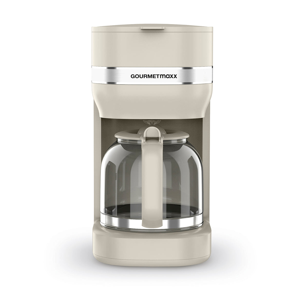 Kaffeemaschine mit Glaskanne & Warmhaltefunktion - 1,5 l - Vanille mit Antitropf-Vorrichtung und beleuchtetem An-/Ausschalter.