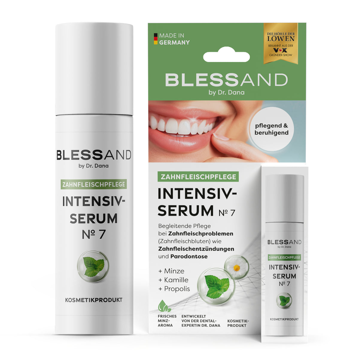 Mundpflege Nr. 7 - 10 ml Intensiv-Serum von BLESSAND für Zahnfleischpflege bei Parodontose, Entzündungen und natürlichem Schutz.