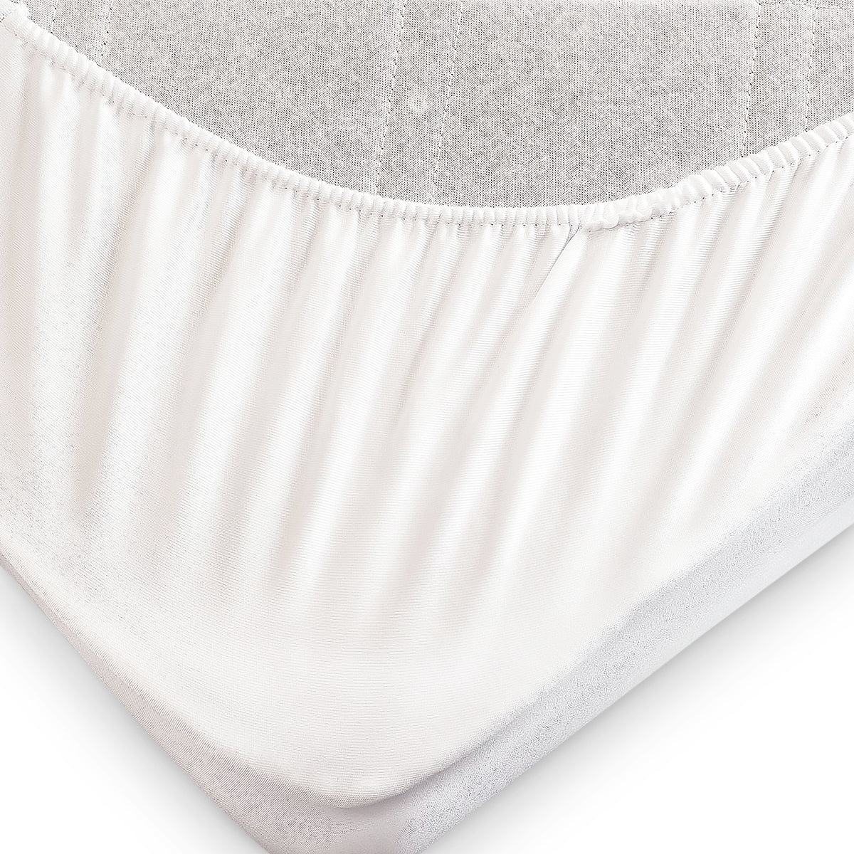 Comfort Line Matratzenauflage / Matratzenschoner / Soft-Topper - 200 x 200 cm - Weiß mit elastischen Gummizügen für festen Sitz.