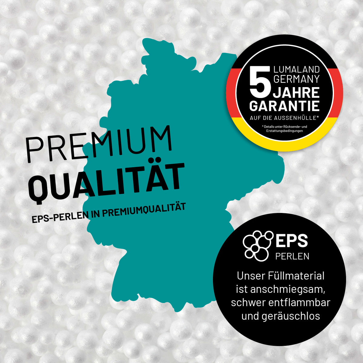 Sitzsack Pouf aus der Cord-Reihe - Weinrot mit hochwertiger EPS-Füllung, schwer entflammbar, geräuschlos und 5 Jahre Garantie aus Deutschland.