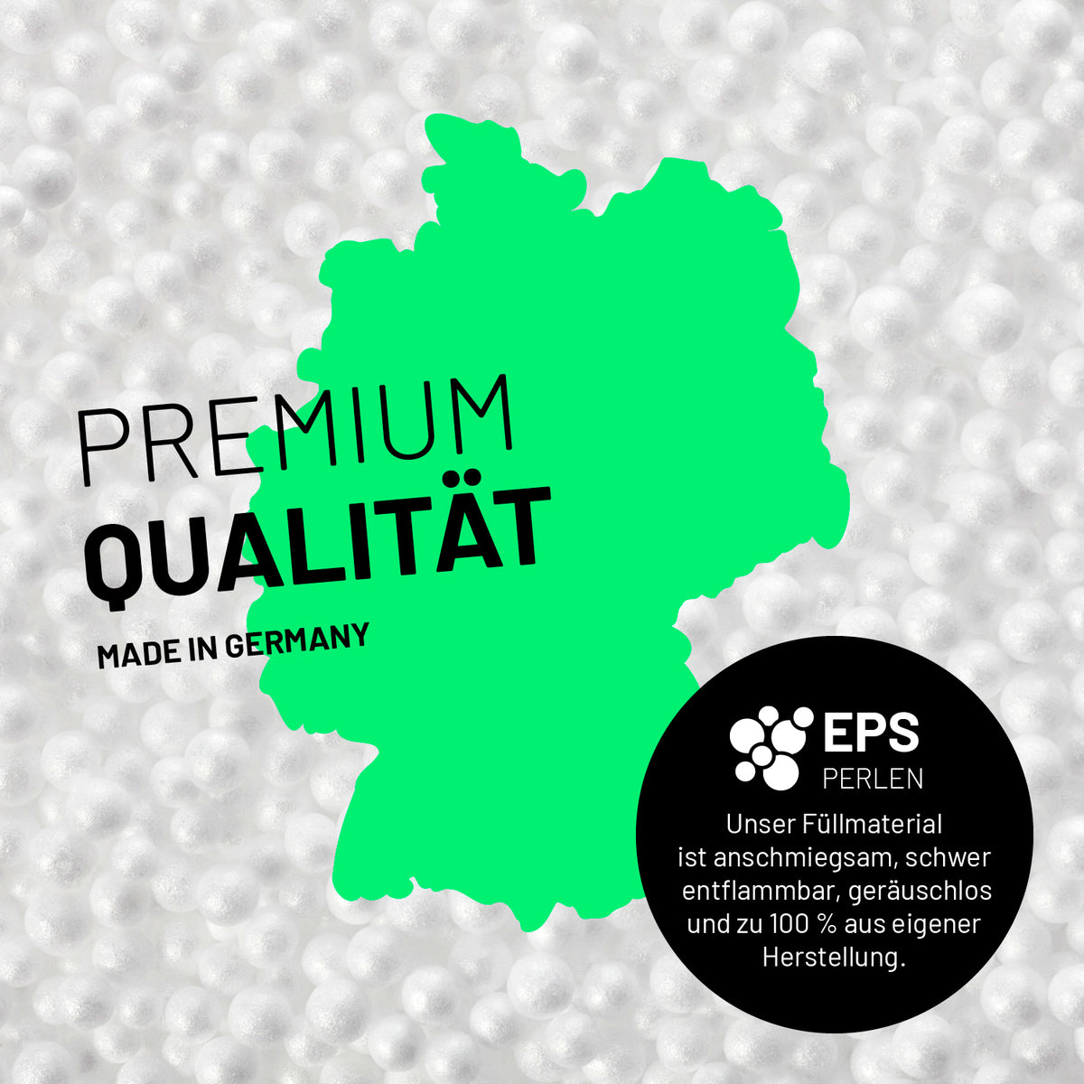 Sitzsack Drops (300 L) Royalblau mit hochwertigen EPS-Perlenfüllung, hergestellt in Deutschland, langlebig und formanpassend.