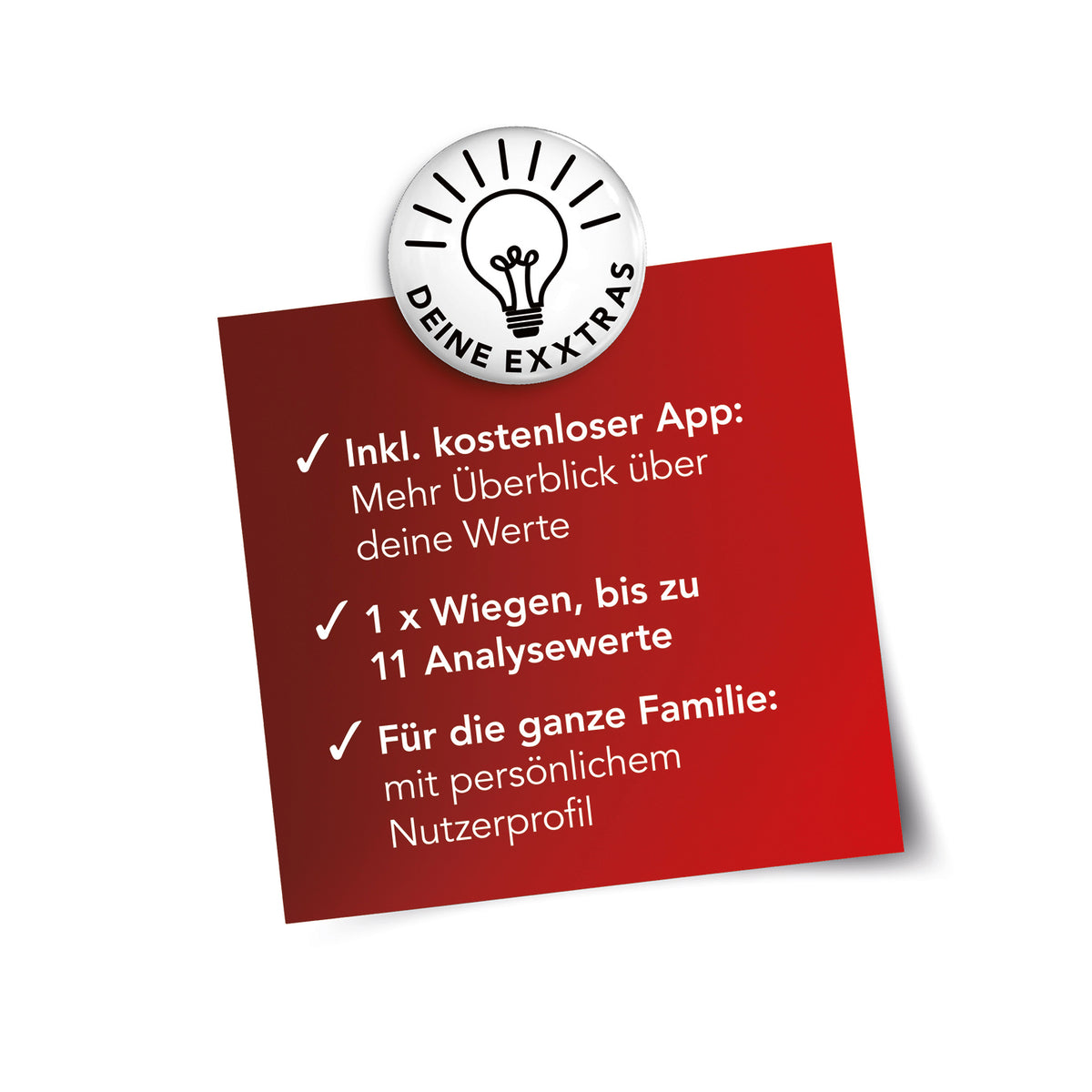 Personen-Waage Körperanalyse mit Bluetooth & App grau inklusive kostenloser App, 11 Analysewerte, personalisierte Nutzerprofile für Familie.