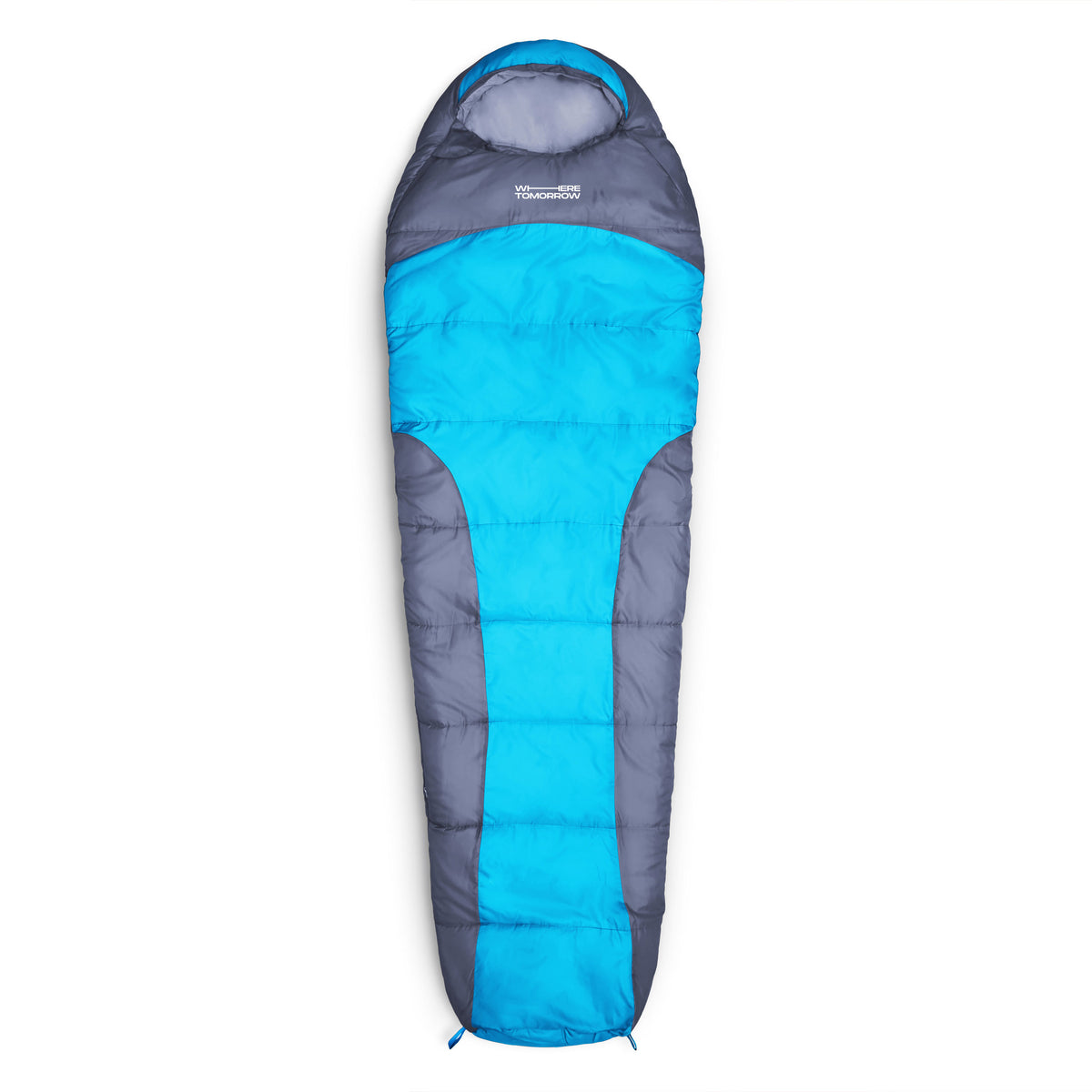 Camping Schlafsack Classic - Mumienschlafsack mit Tasche, wasserabweisend, atmungsaktiv, 230 x 80 x 55 cm, türkis, ideal fürs Camping
