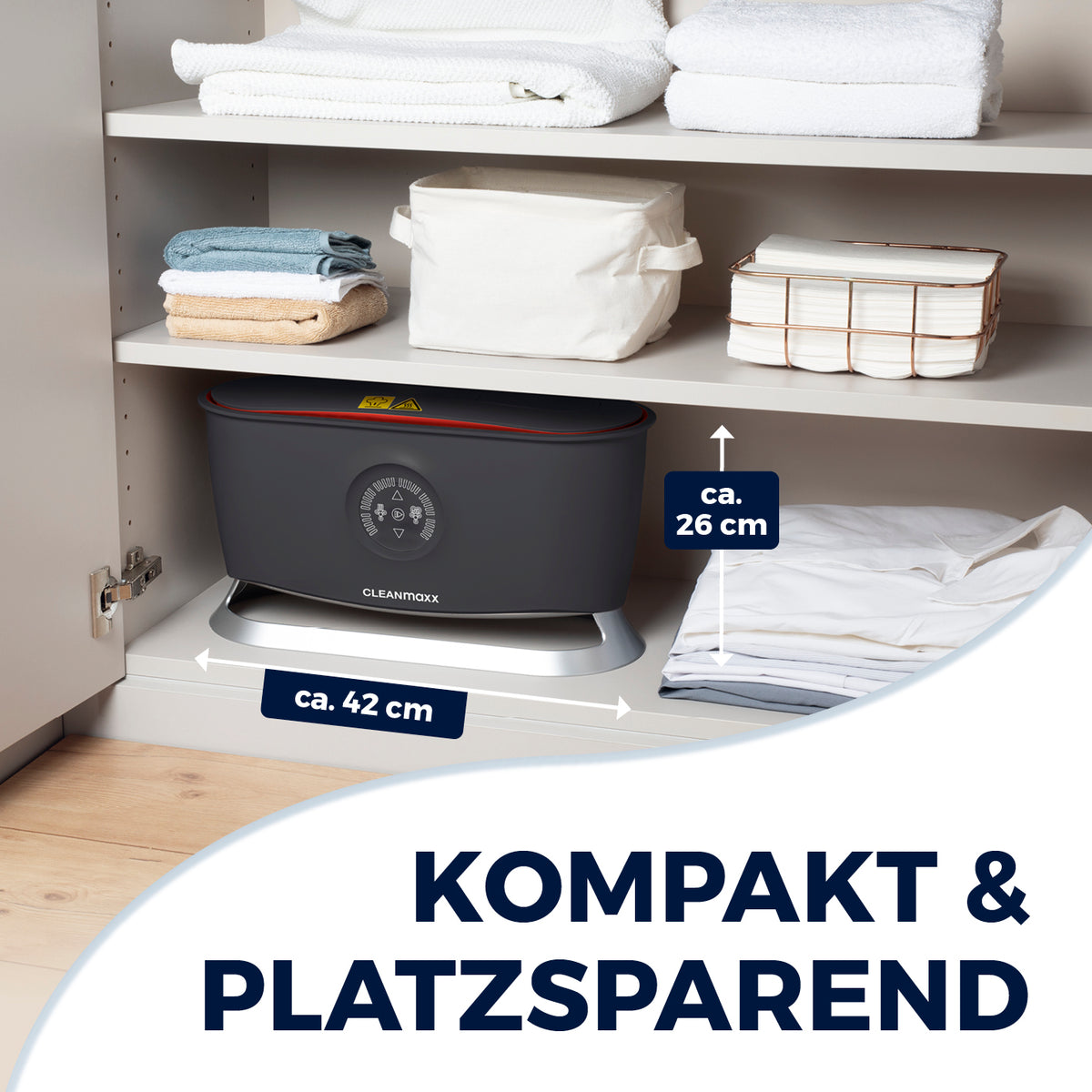 Hemdenbügler PRO STEAM - Schwarz, kompakt und platzsparend mit ca. 42x26 cm, ideal für schnelles Trocknen und Bügeln.