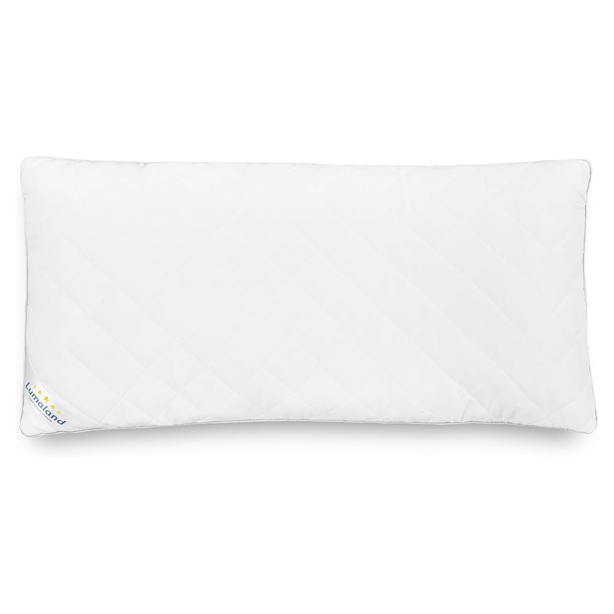Kopfkissen - 40 x 80 cm - Füllgewicht 800 g weißes, weiches, voluminöses Kissen mit Reißverschluss und doppelseitigem Steppmuster von Lumaland.