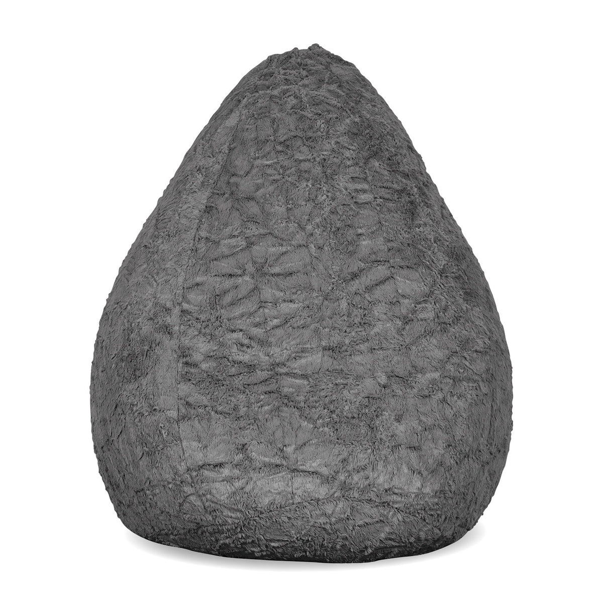 Luxury Fluffy Sitzsack (120 L) - indoor - Grau, weiches Webplüsch, formanpassend, robust und geruchsneutral, 120 Liter Füllmenge.