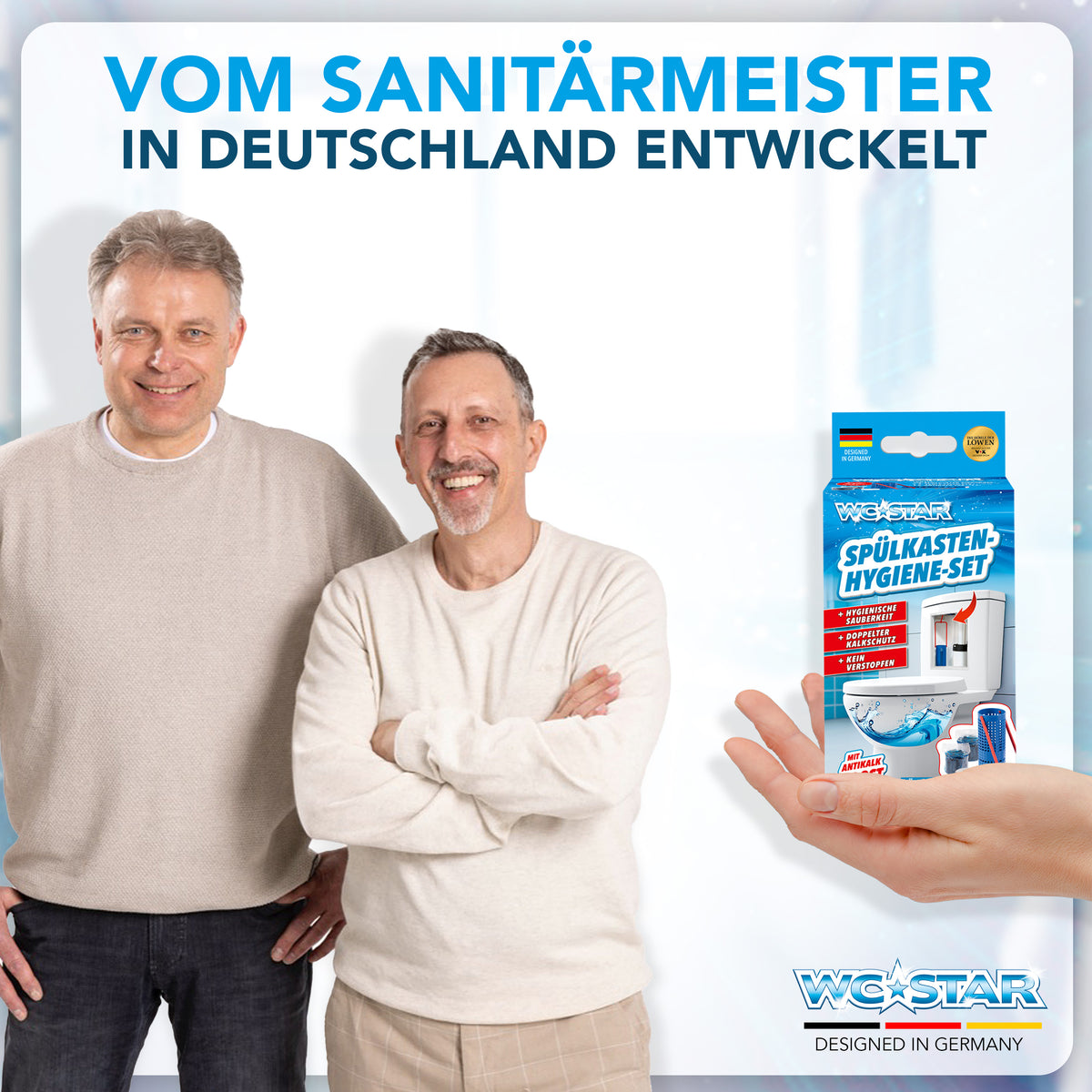 WC-Star Nachfüll-Set (8x Spülkasten-Tab + 4x Antikalk-Tab) für hygienische Sauberkeit und langanhaltende Frische im WC-System.
