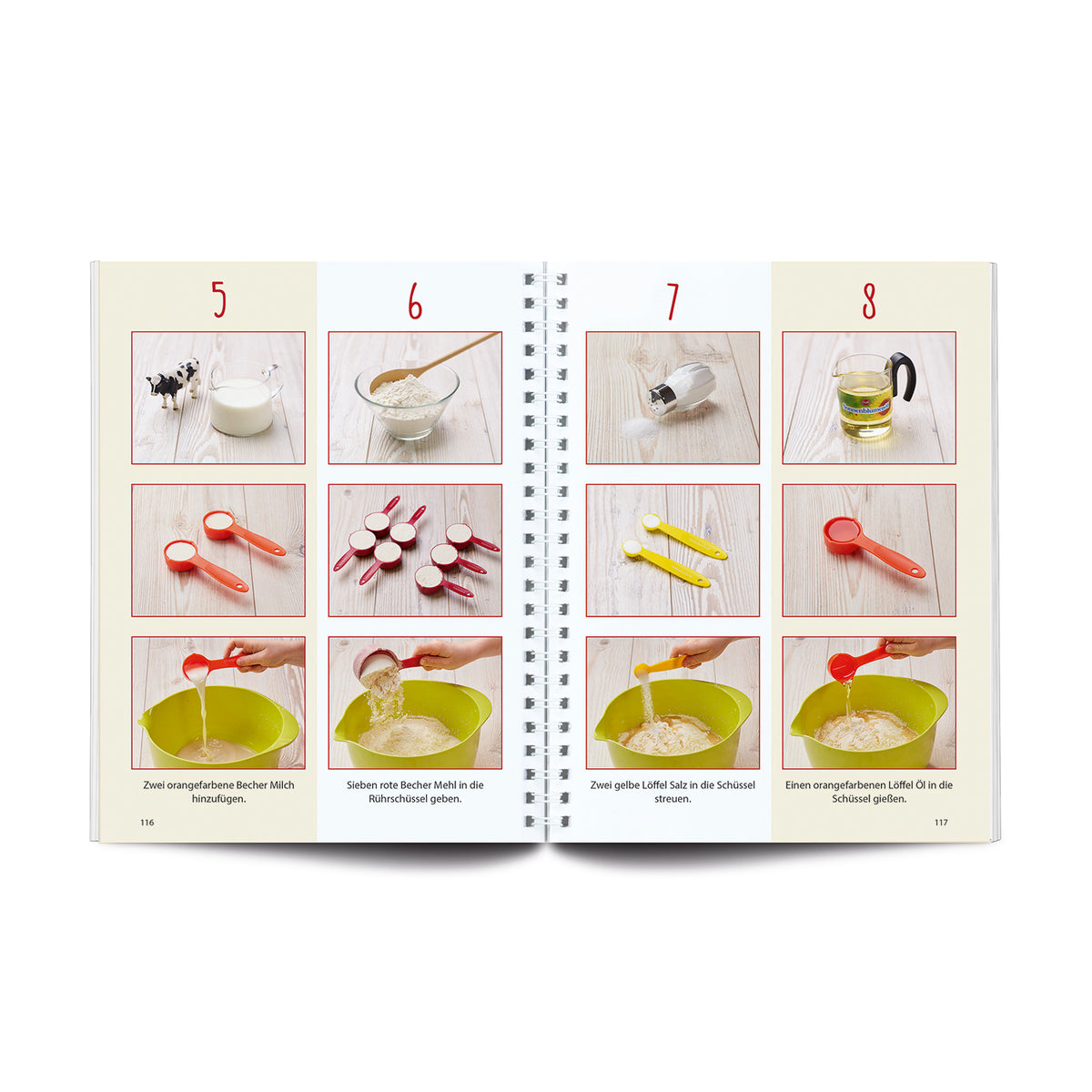 Rezeptbuch inkl. Messbecher-Set - Band 4 - Kleine Gerichte ganz groß! zeigt kindgerechte Anleitungen mit Messbechern für Fingerfood und Snacks.