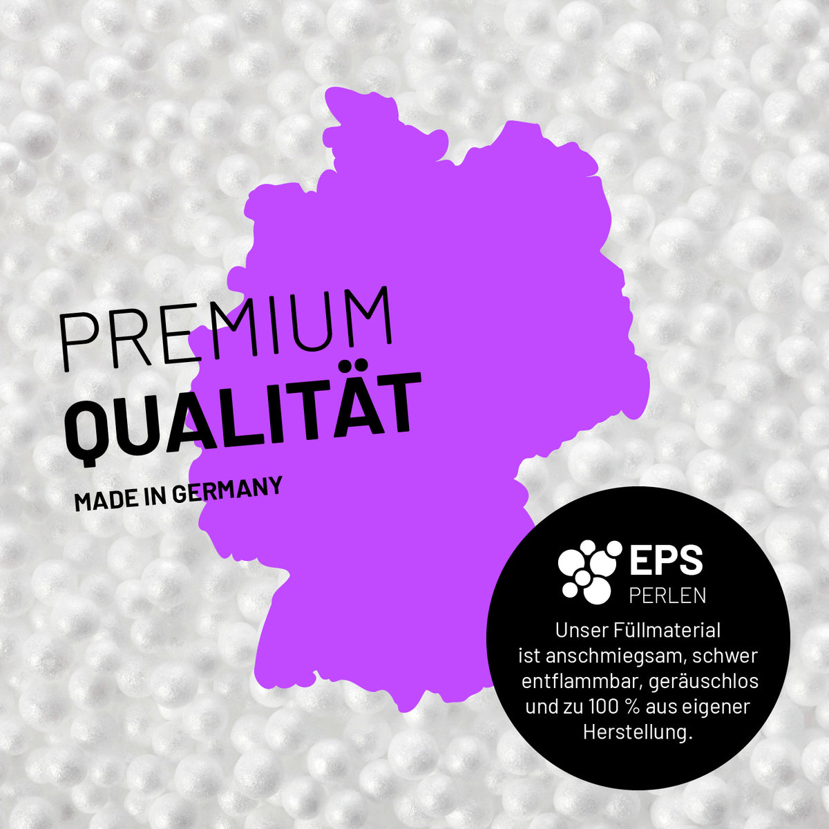 Sitzsack Classic XXL (380 L) mit hochwertigen EPS-Perlen, made in Germany, für drinnen und draußen, langlebig und komfortabel.