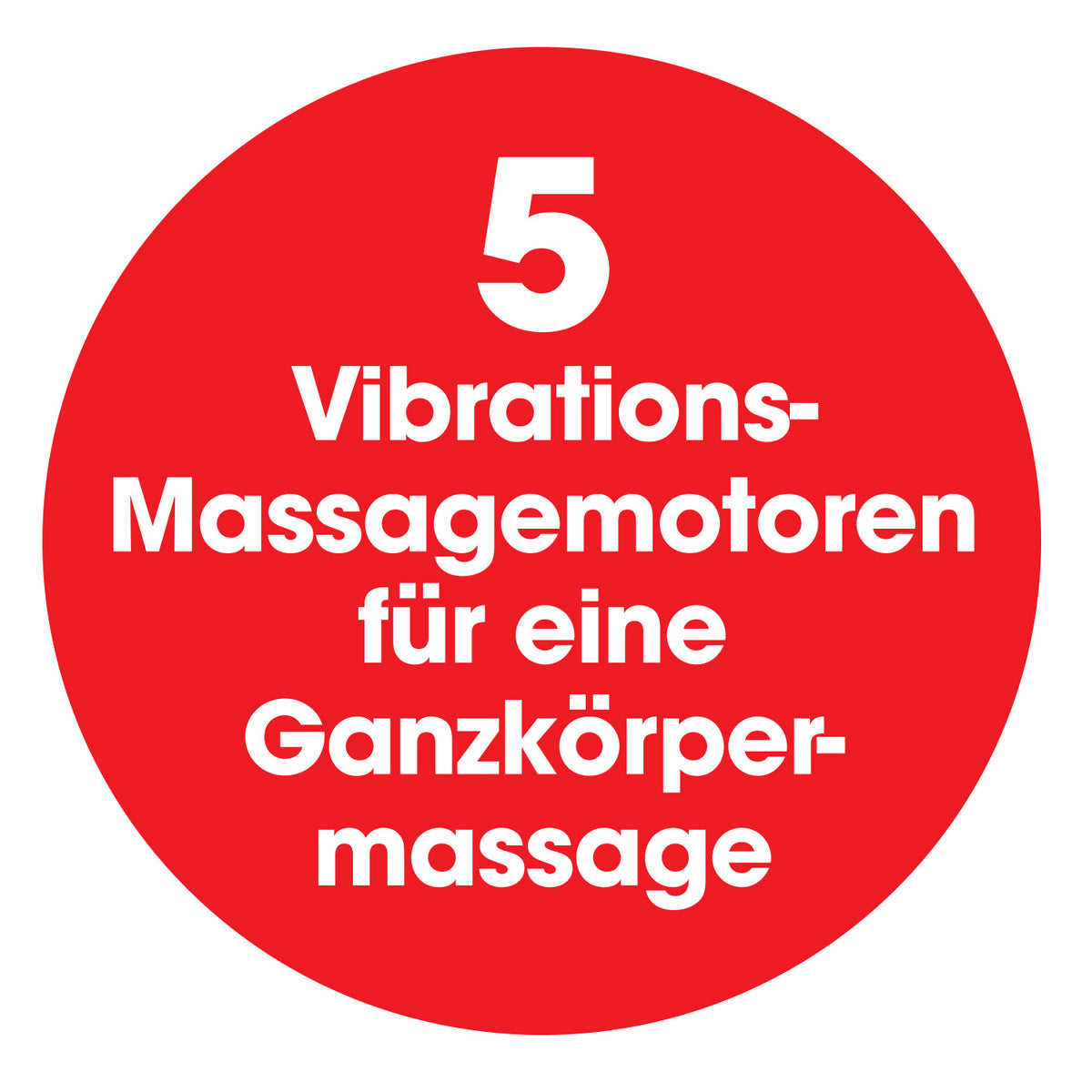 Massagematte 5-Zonen 12V schwarz mit 5 Vibrations-Massagemotoren für eine wohltuende Ganzkörpermassage.