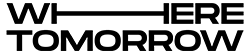 Logo in Form des Schriftzuges "WHERE TOMORROW".