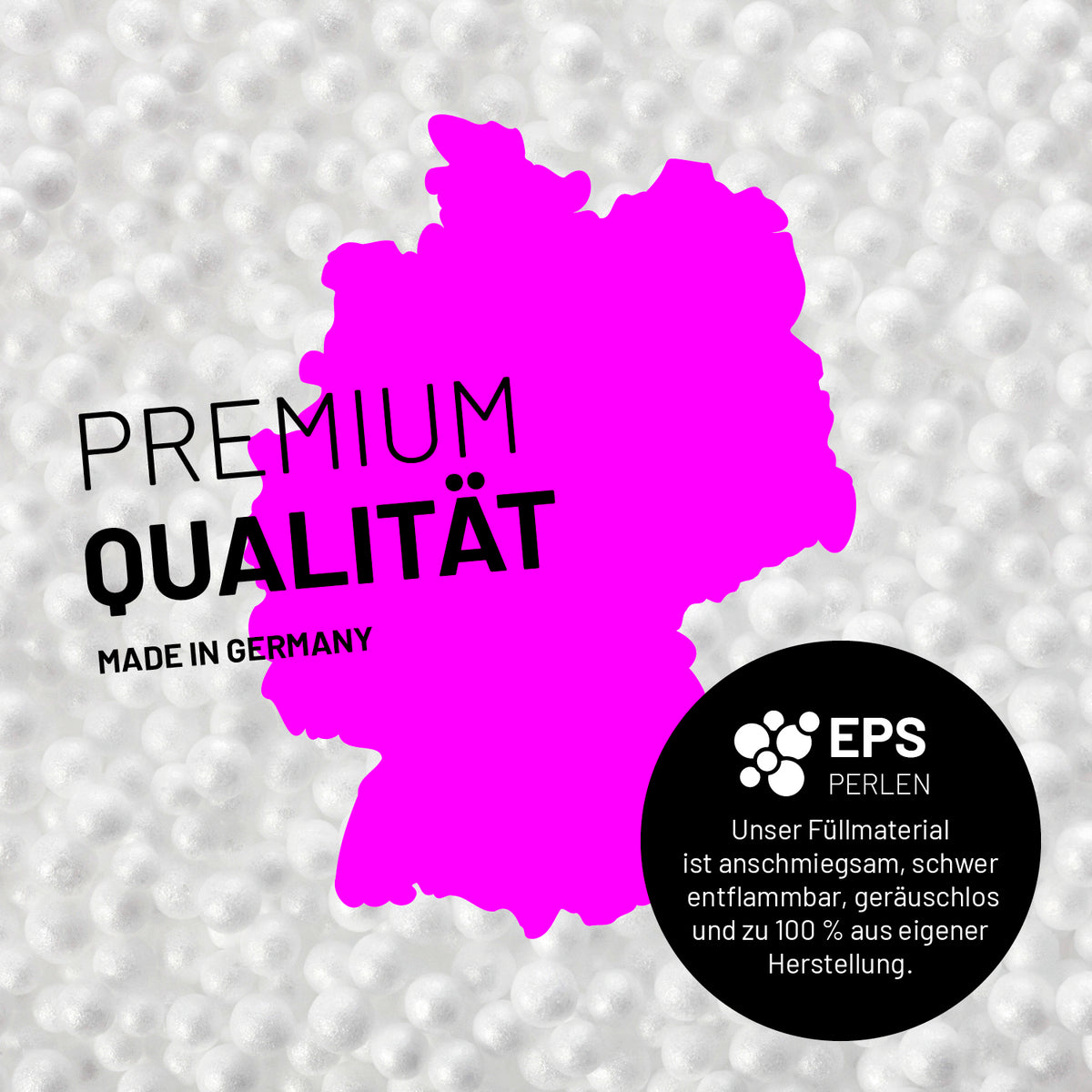 Sitzsack Classic XXL (380 L) mit 3 Mio. EPS-Perlen, made in Germany, hochwertig, anschmiegsam und schwer entflammbar.