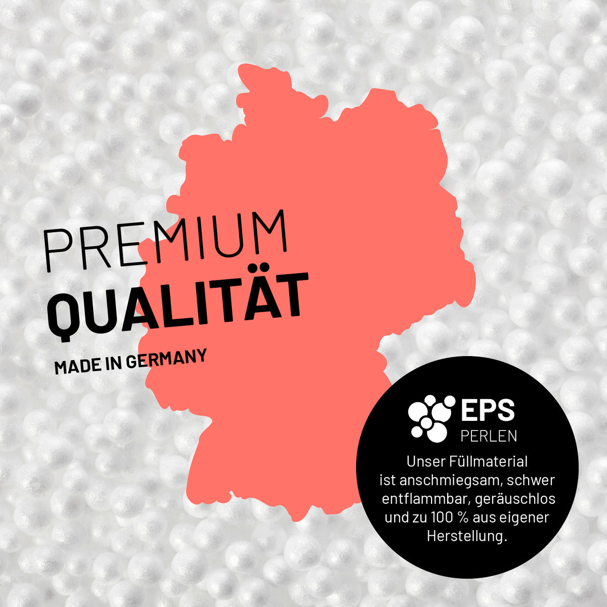 Sitzsack Lounge (320 L) Aquamarin mit hochwertigen EPS-Perlenfüllung, made in Germany, langlebig, formanpassend und geräuschlos.