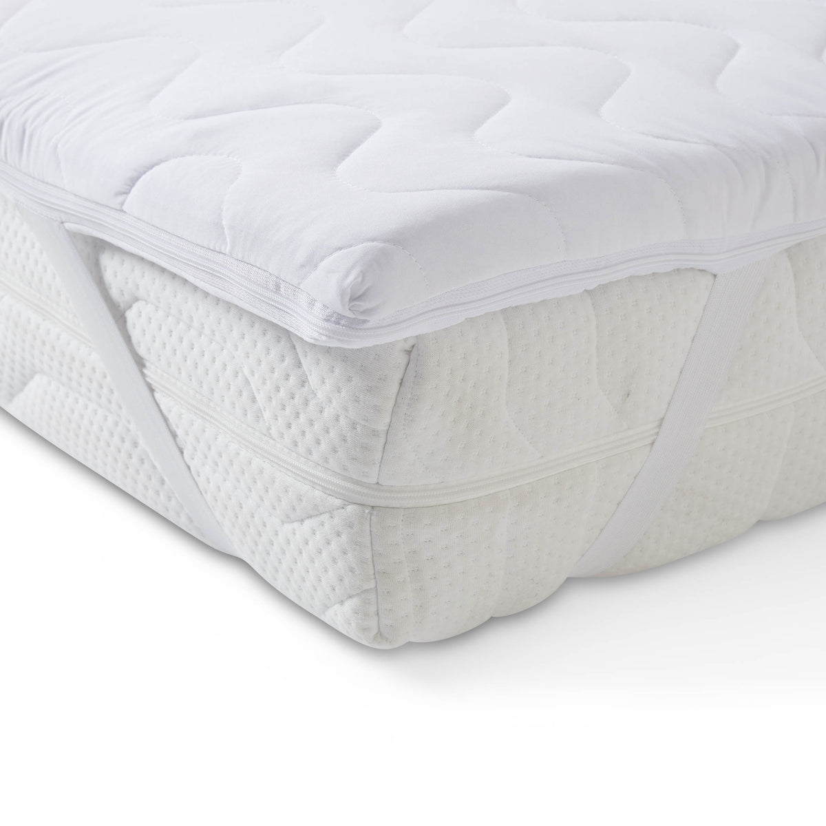 Matratzentopper Microfaser - 90 x 200 x 6,5 cm mit weichem Memory-Schaum und abnehmbarem, waschbarem Bezug aus atmungsaktiver Microfaser.