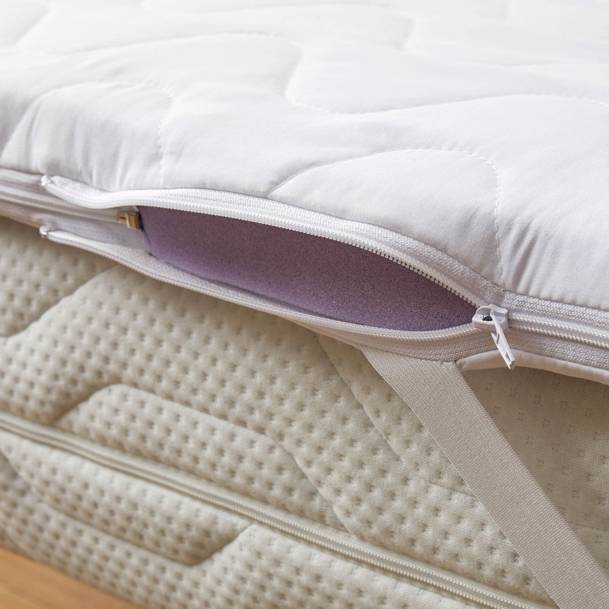 Matratzentopper Microfaser - 90 x 200 x 4,5 cm mit waschbarem Bezug, Memory Foam und atmungsaktivem, temperaturausgleichendem Material.