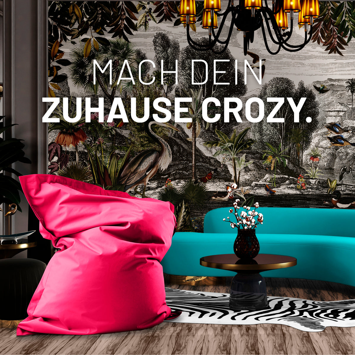Sitzsack Classic XXL (380 L) in Pink, modern und vielseitig für drinnen & draußen, robust mit extra starkem Material und verstecktem Reißverschluss.