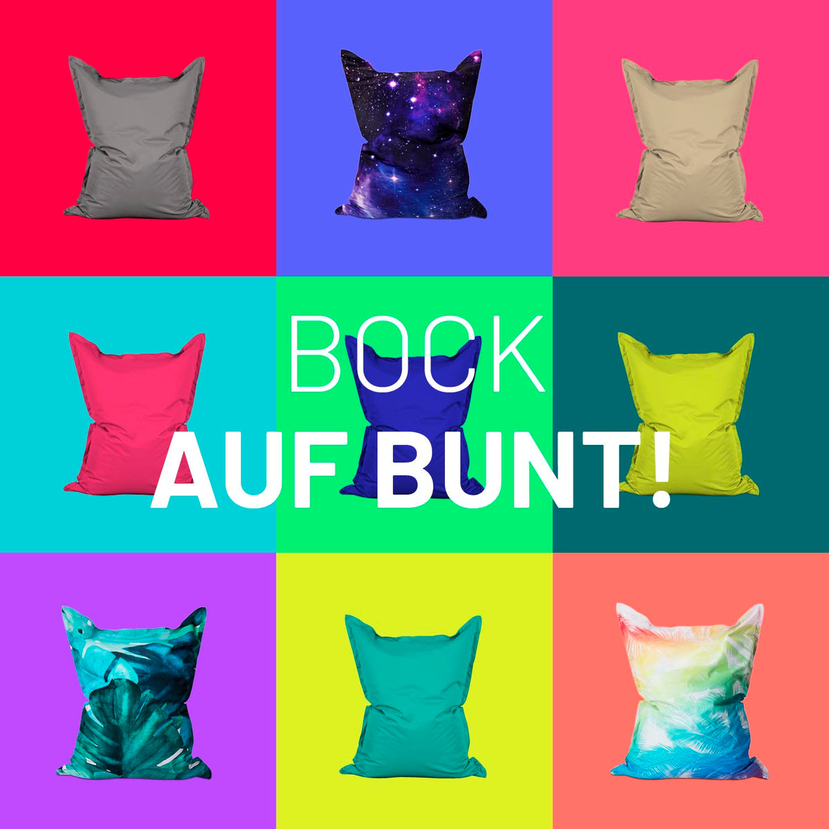 Sitzsack Classic XXL (380 L) Special Edition Galaxy, modern, XXL, indoor & outdoor, robust, pflegeleicht, mit verdecktem Reißverschluss.