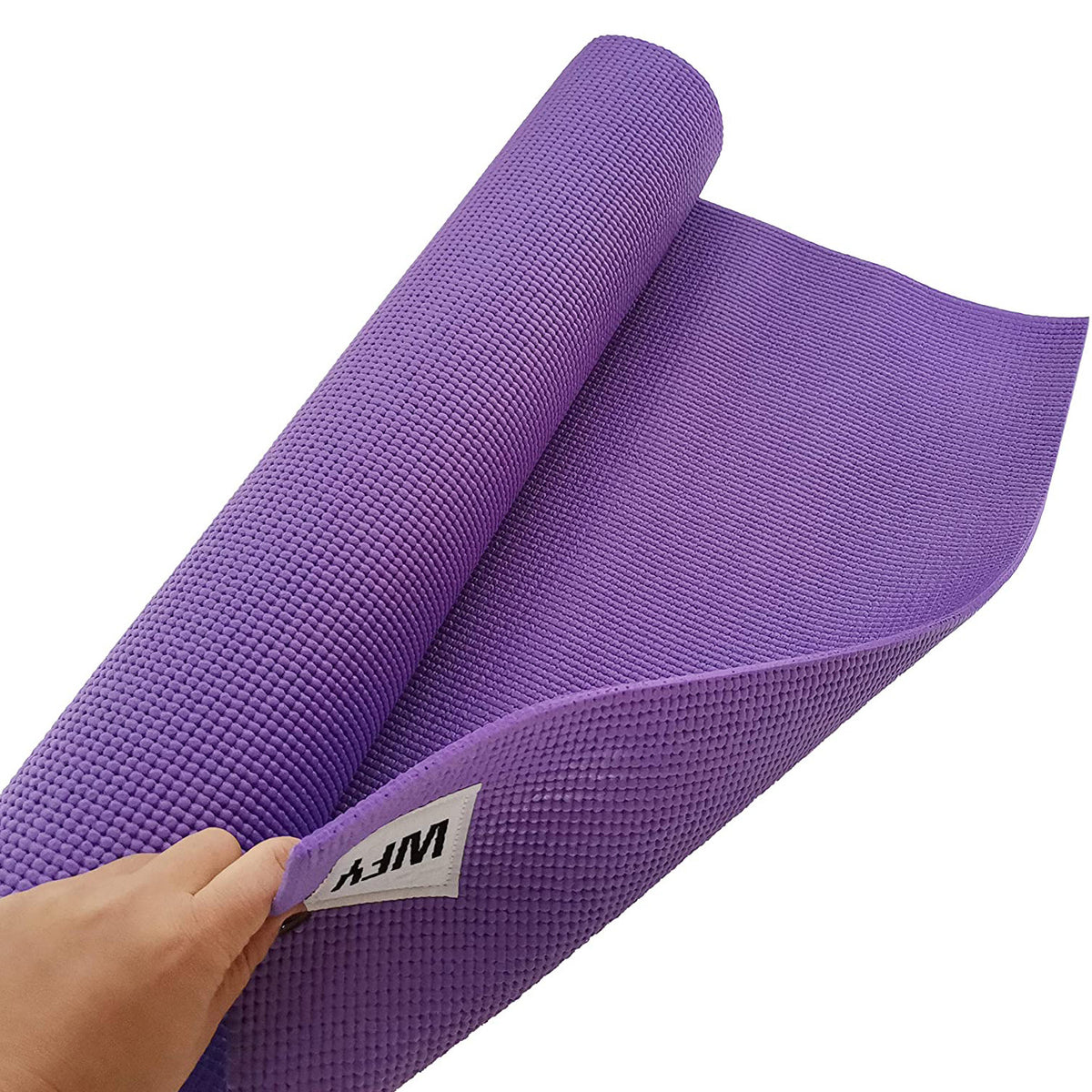 Fitnessmatte Yogamatte "Annapurna Comfort" - 183 x 61 cm, rutschfest, weich und flexibel für Pilates und Workouts in Violett.